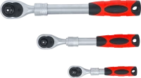 Racsnis kulcs készlet | kihúzható | 6,3 mm (1/4") - 10 mm (3/8") - 12,5 mm (1/2") | 3 darabos