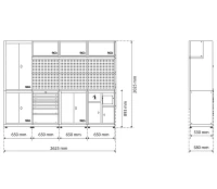 Fali egységrendszer | Kombi | Fa | 4 modul