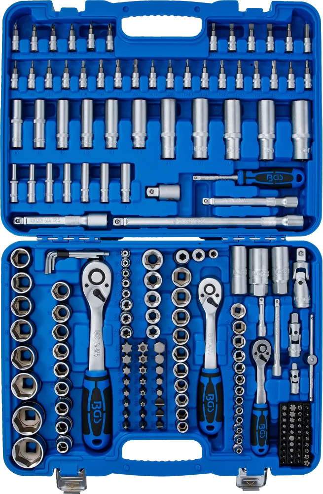 Dugókulcskészlet, hatszögletű | 6,3 mm (1/4") / 10 mm (3/8") / 12,5 mm (1/2") | 192 darabos