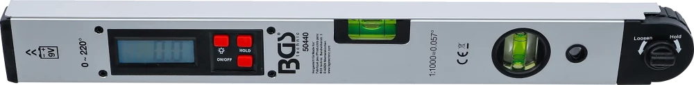 Digitális LCD szögmérő vízmértékkel | 450 mm