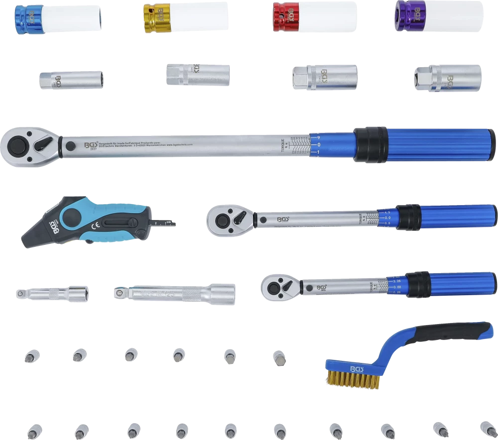 Nyomatékkulcs-készlet | 6,3 mm (1/4"), 10 mm (3/8"), 12,5 mm (1/2") | 31 darabos