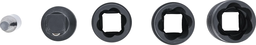 Speciális levegős, fordítóbetétes dugókulcskészlet | hatszögletű és csavarhúzó 17 - 19 - 21 mm | 12,5 mm (1/2") | 3 darabos