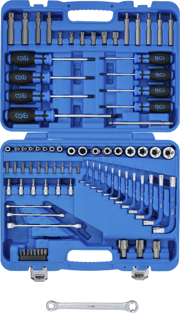 Szerszámkészlet | 6,3 mm (1/4") + 12,5 mm (1/2") | E-profil / T-profil (Torx) | 84 darabos