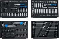 Dugókulcskészlet, hatszögletű | 6,3 mm (1/4")/10 mm (3/8")/12,5 mm (1/2") | metrikus és coll méretek | 300 darabos