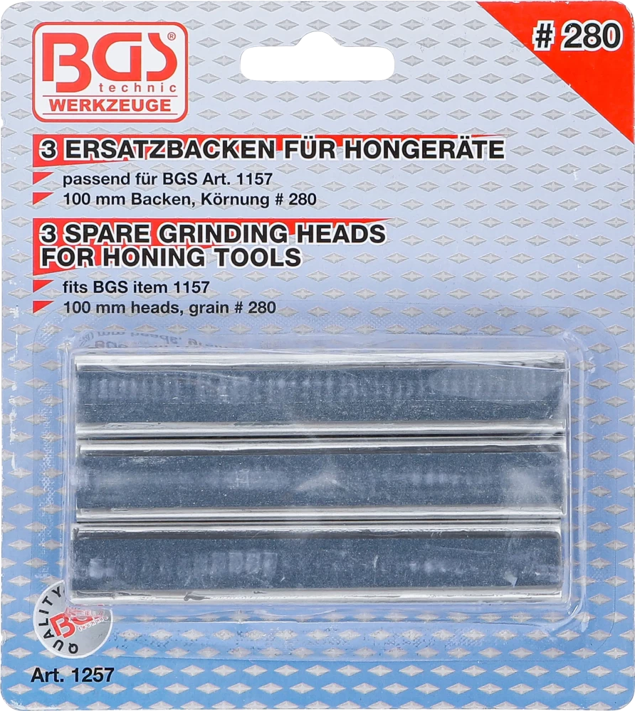 Tartalék szorítópofák honolószerszámhoz BGS 1157 | 100 mm-es pofák | K 280 | 3 darabos
