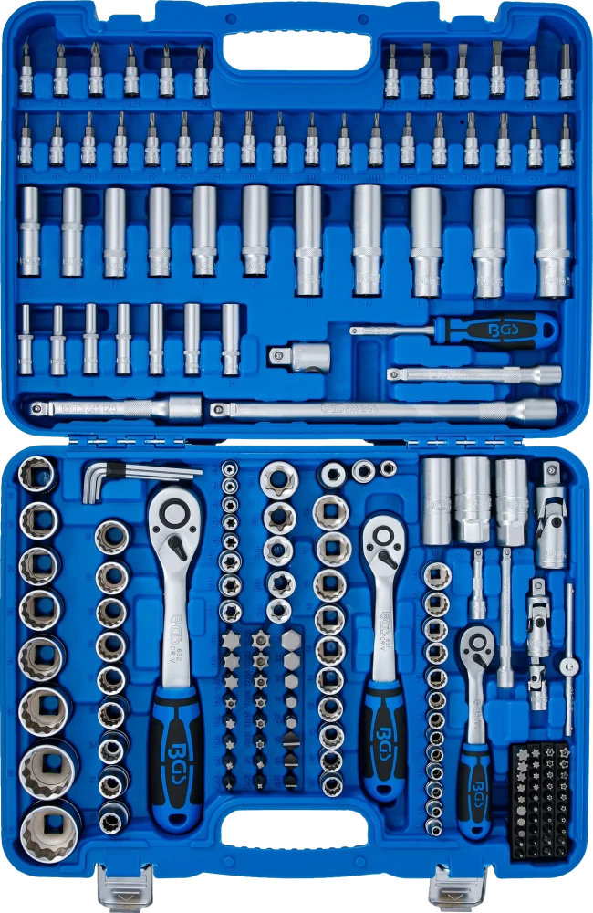 Dugókulcskészlet, tizenkétszögletű | 6,3 mm (1/4") / 10 mm (3/8") / 12,5 mm (1/2") | 192 darabos