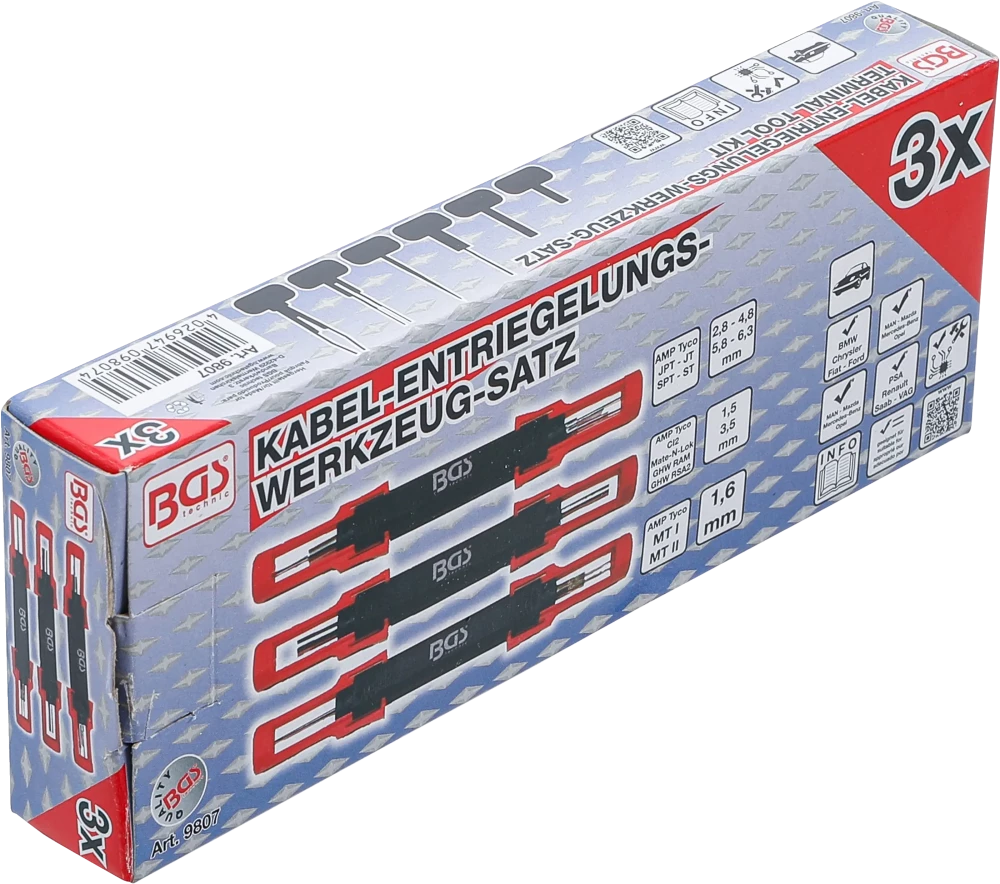 Kábelkioldó szerszámkészlet | univerzális | 3 darabos