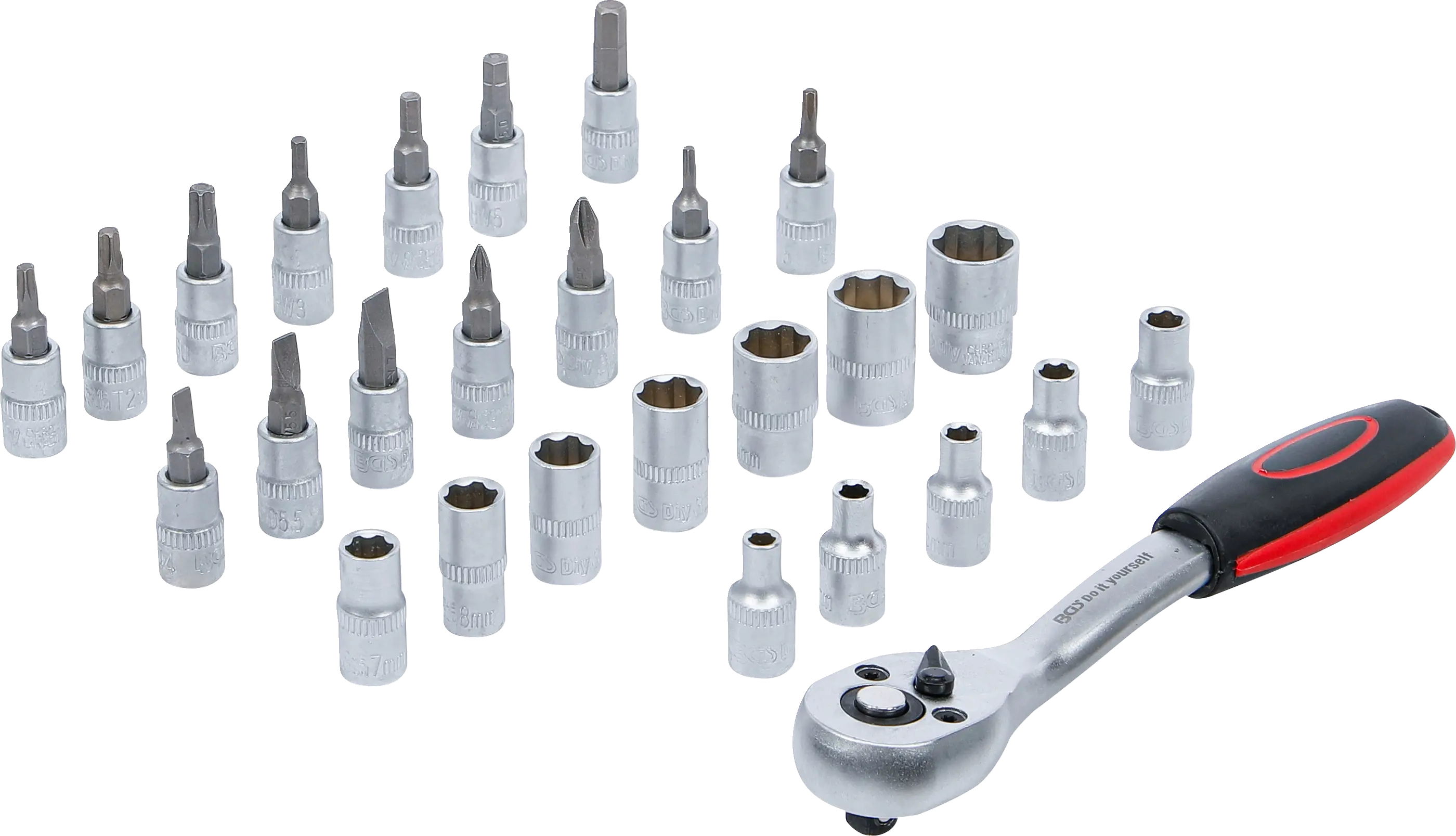 Coffret de douilles | 6,3 mm (1/4") | 4 - 13 mm | 27 pièces