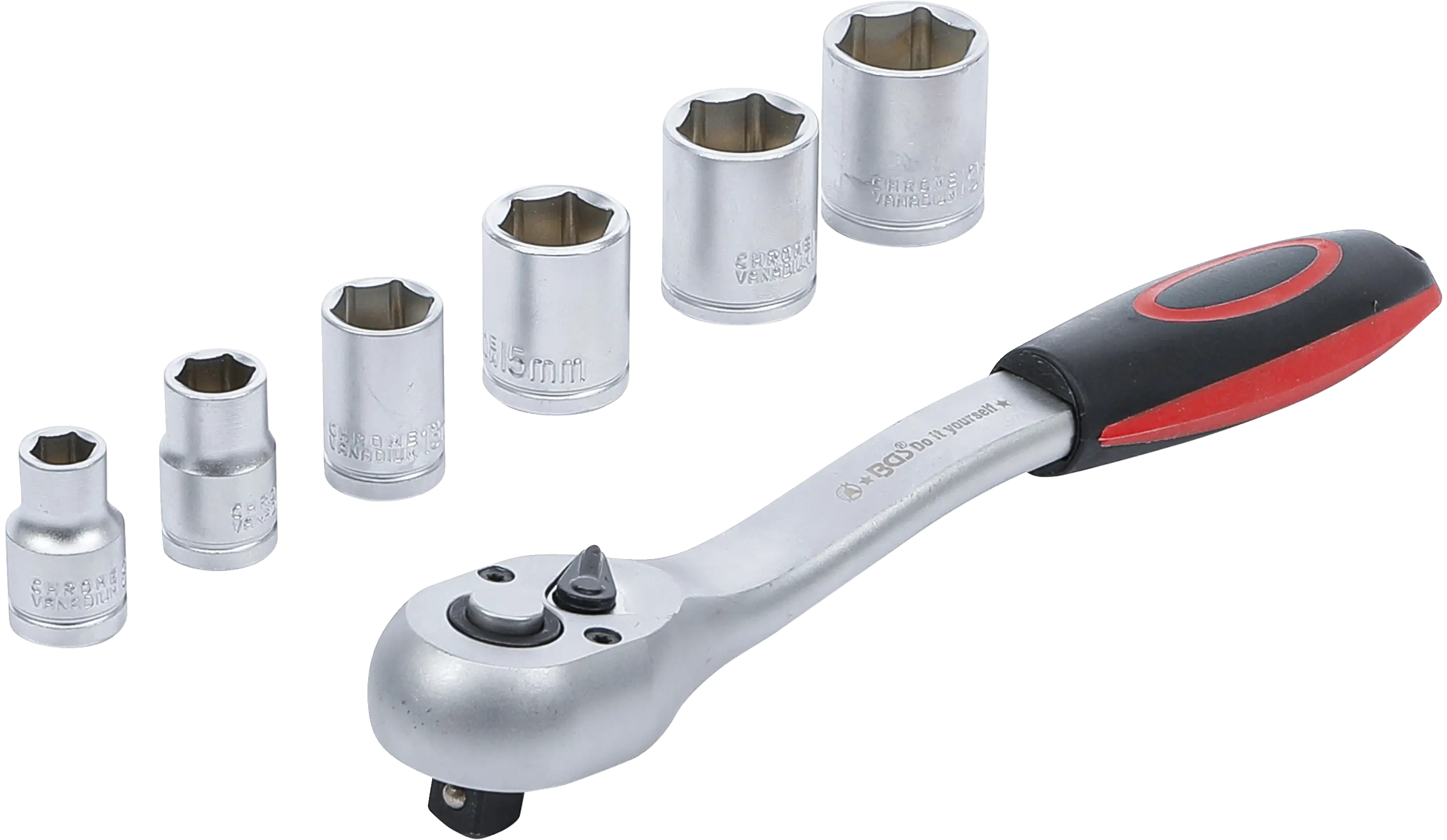 Coffret de douilles | 10 mm (3/8") | 8 - 19 mm | 7 pièces