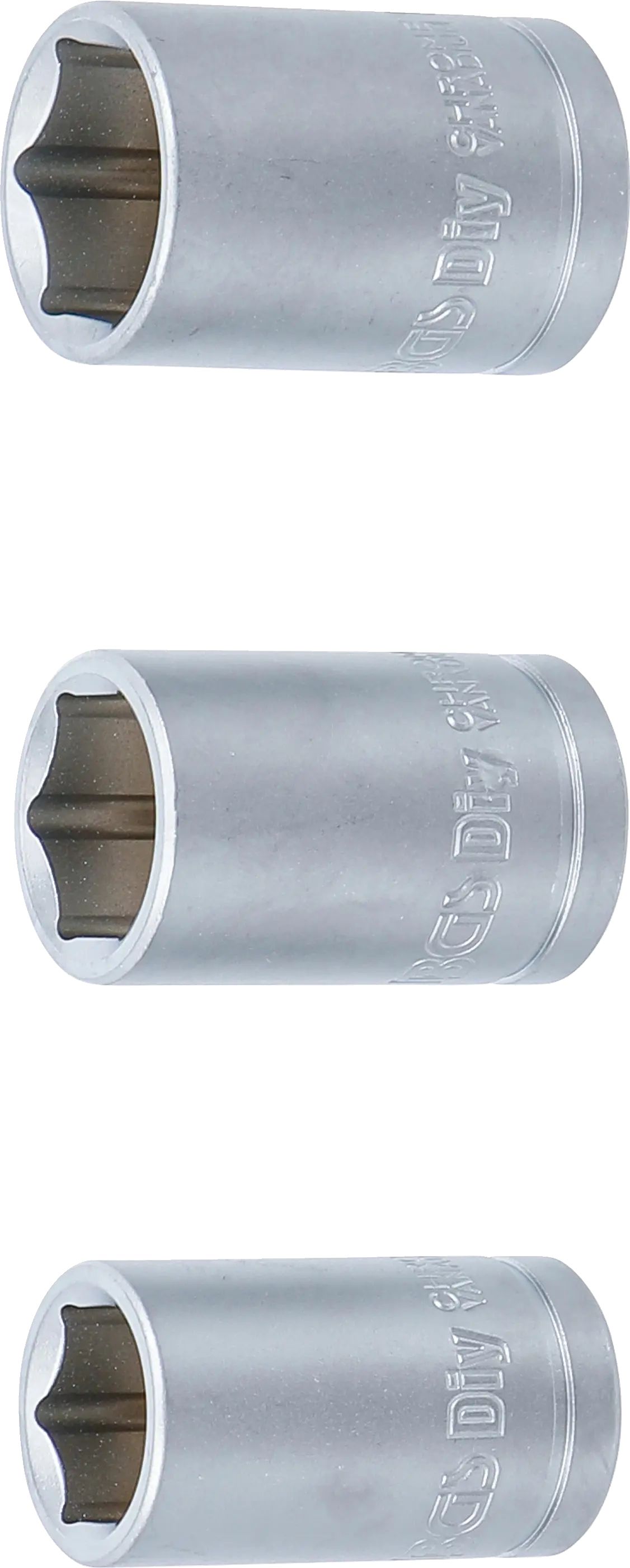 Jeu de douilles | 12,5 mm (1/2") | 15 - 17 - 19 mm | 3 pièces