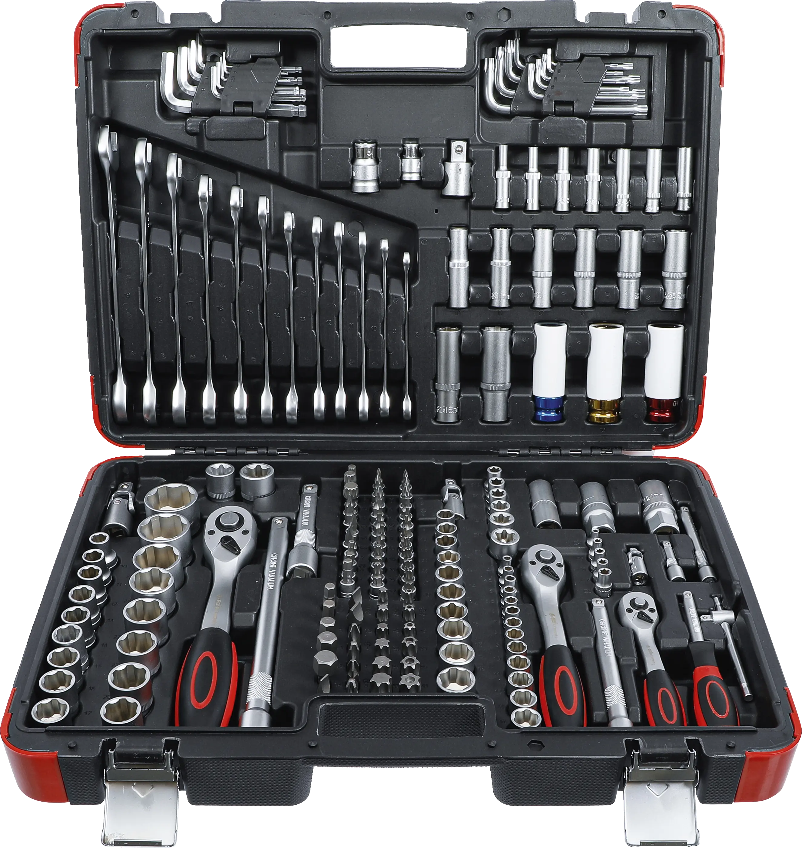 Coffret de douilles | 6,3 mm (1/4") / 10 mm (3/8") / 12,5 mm (1/2") | 176 pièces