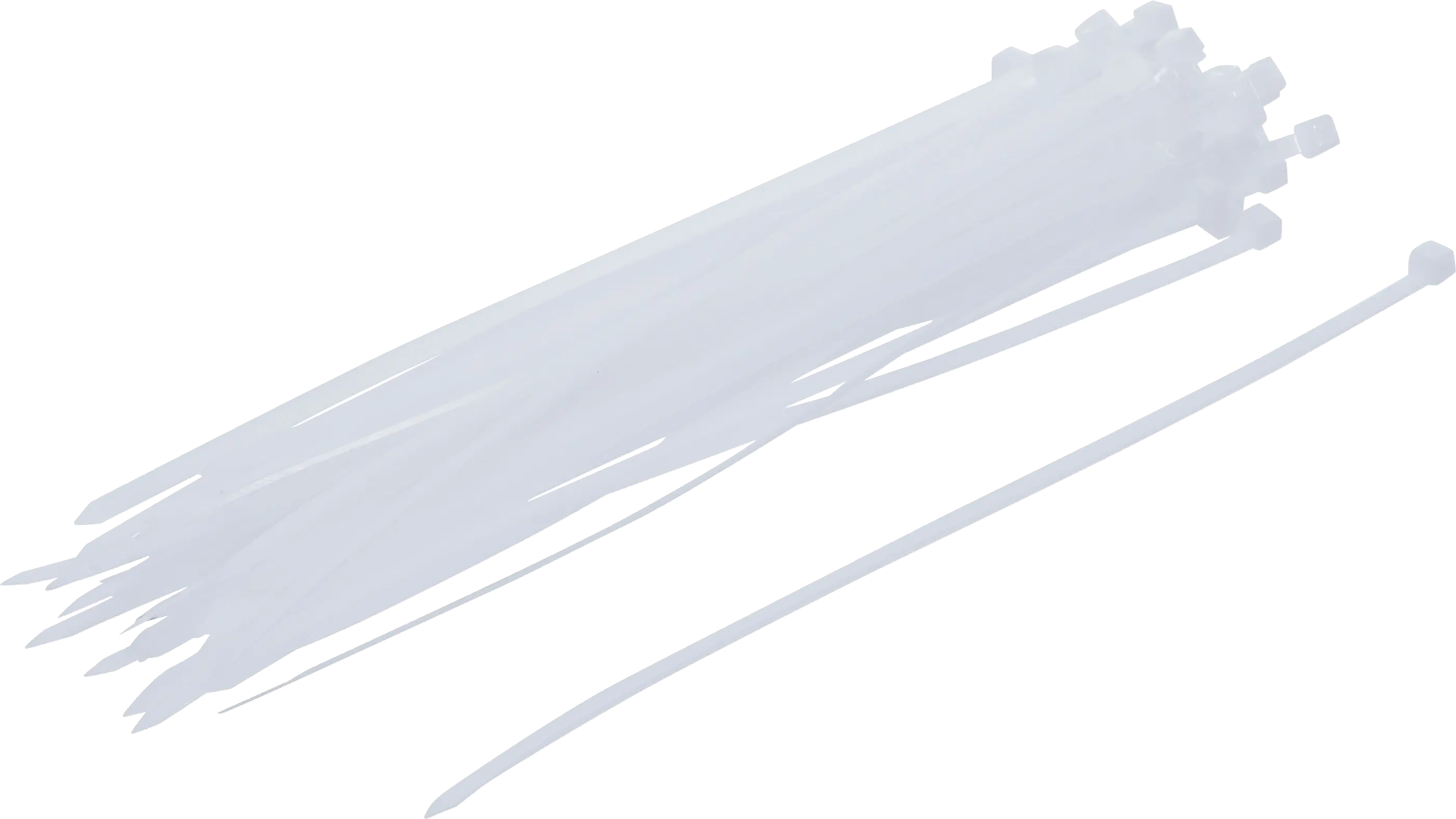 Assortiment de colliers plastique | blancs | 4,8 x 250 mm | 50 pièces