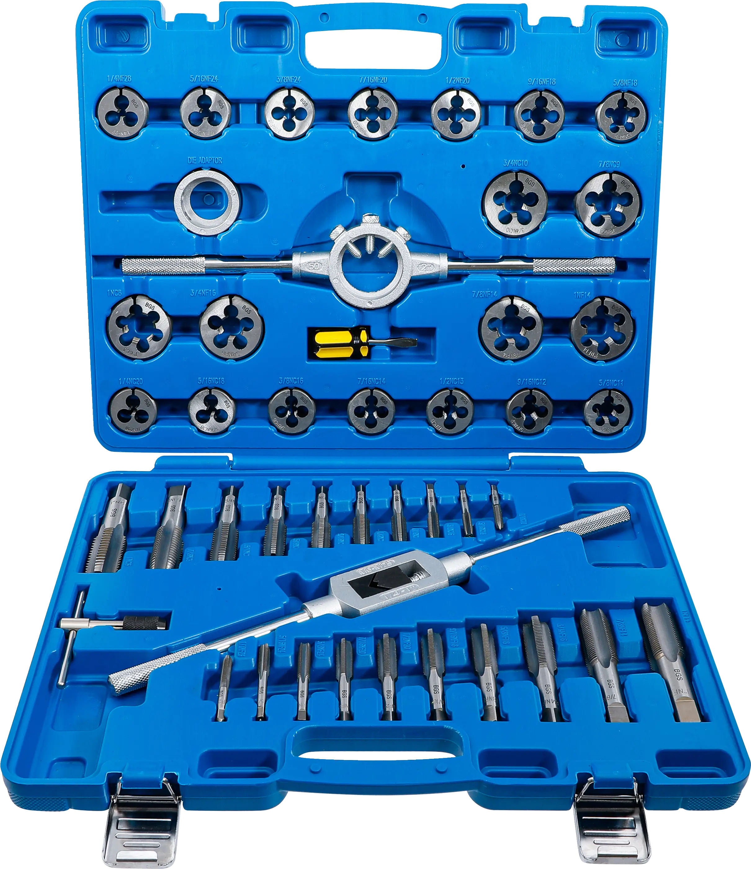 Jeu de tarauds | en pouces | 1/4" - 1" | 45 pièces