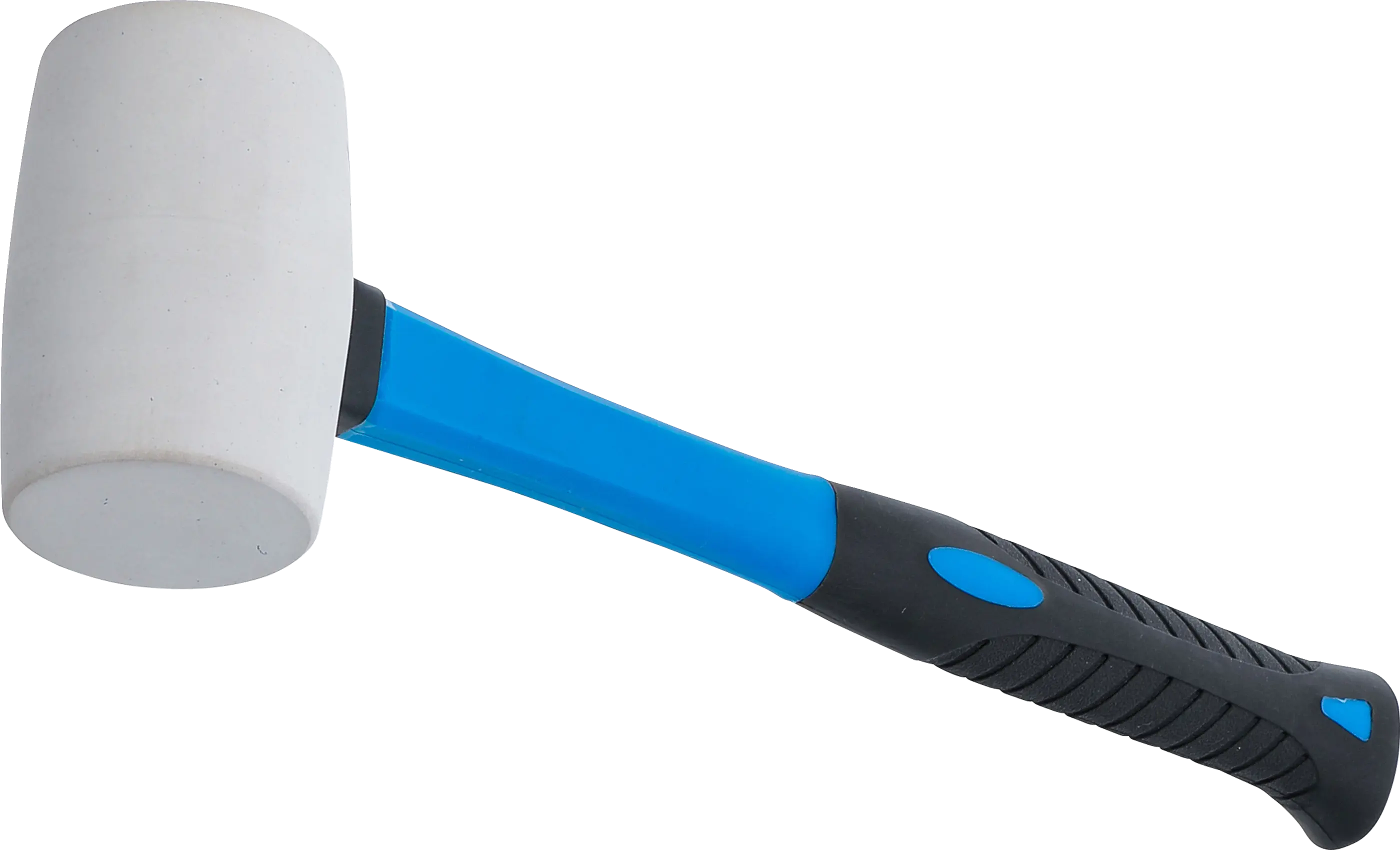 Maillet caoutchouc | manche en fibres de verre | tête blanche | Ø 48 mm | 250 g