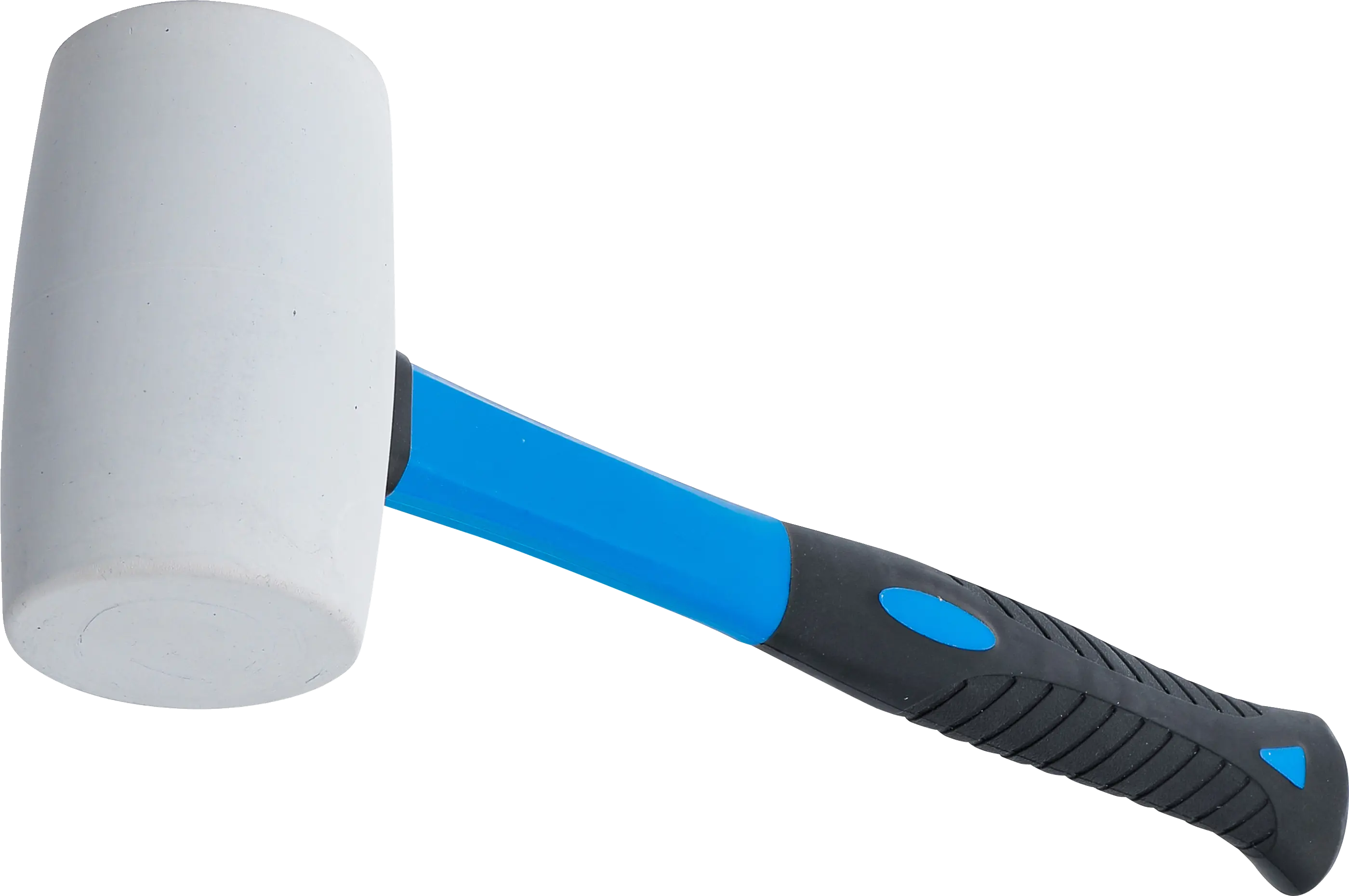 Maillet caoutchouc | manche en fibres de verre | tête blanche | Ø 64 mm | 750 g