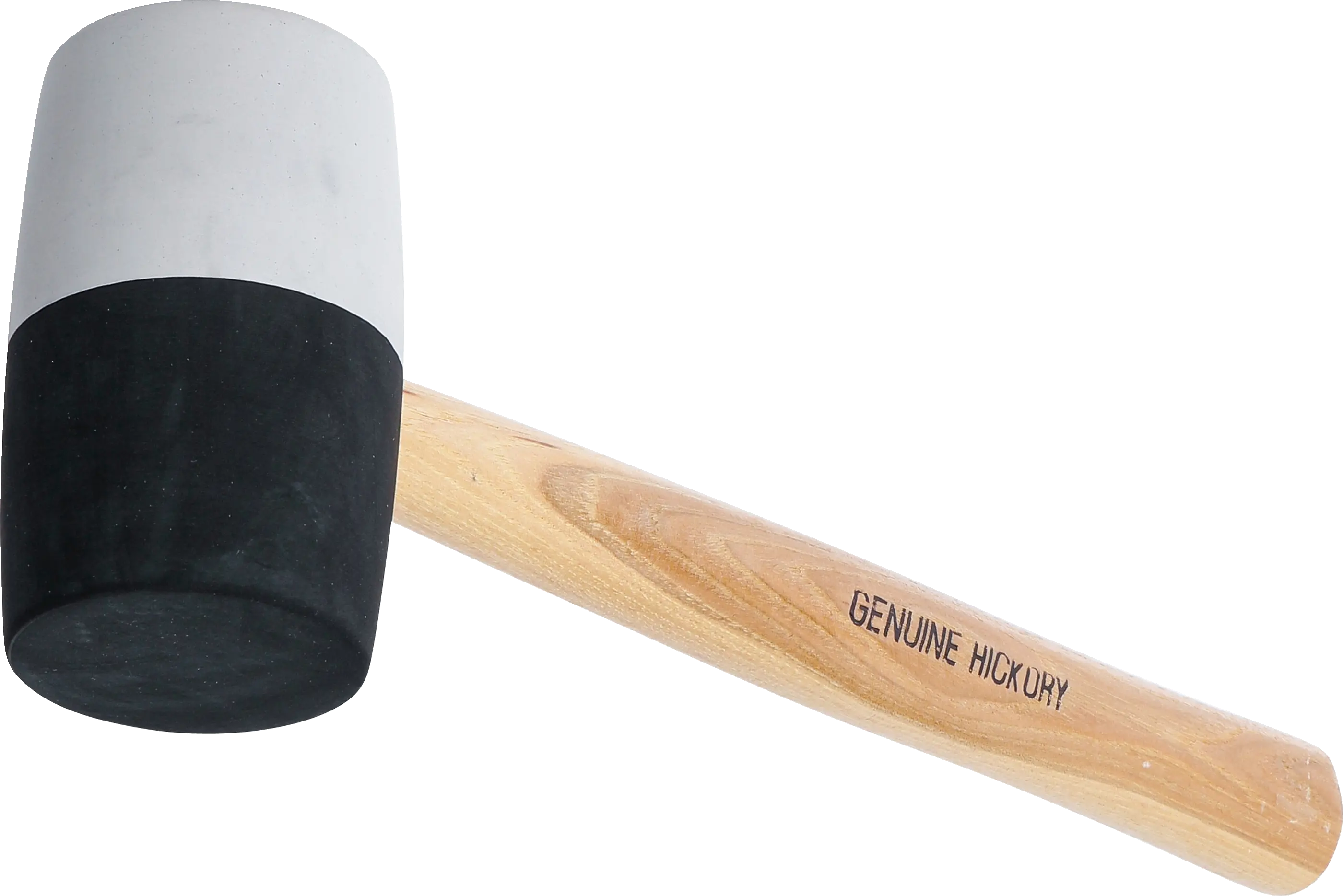 Maillet caoutchouc | manche Hickory | tête noire et blanche | Ø 63 mm | 840 g
