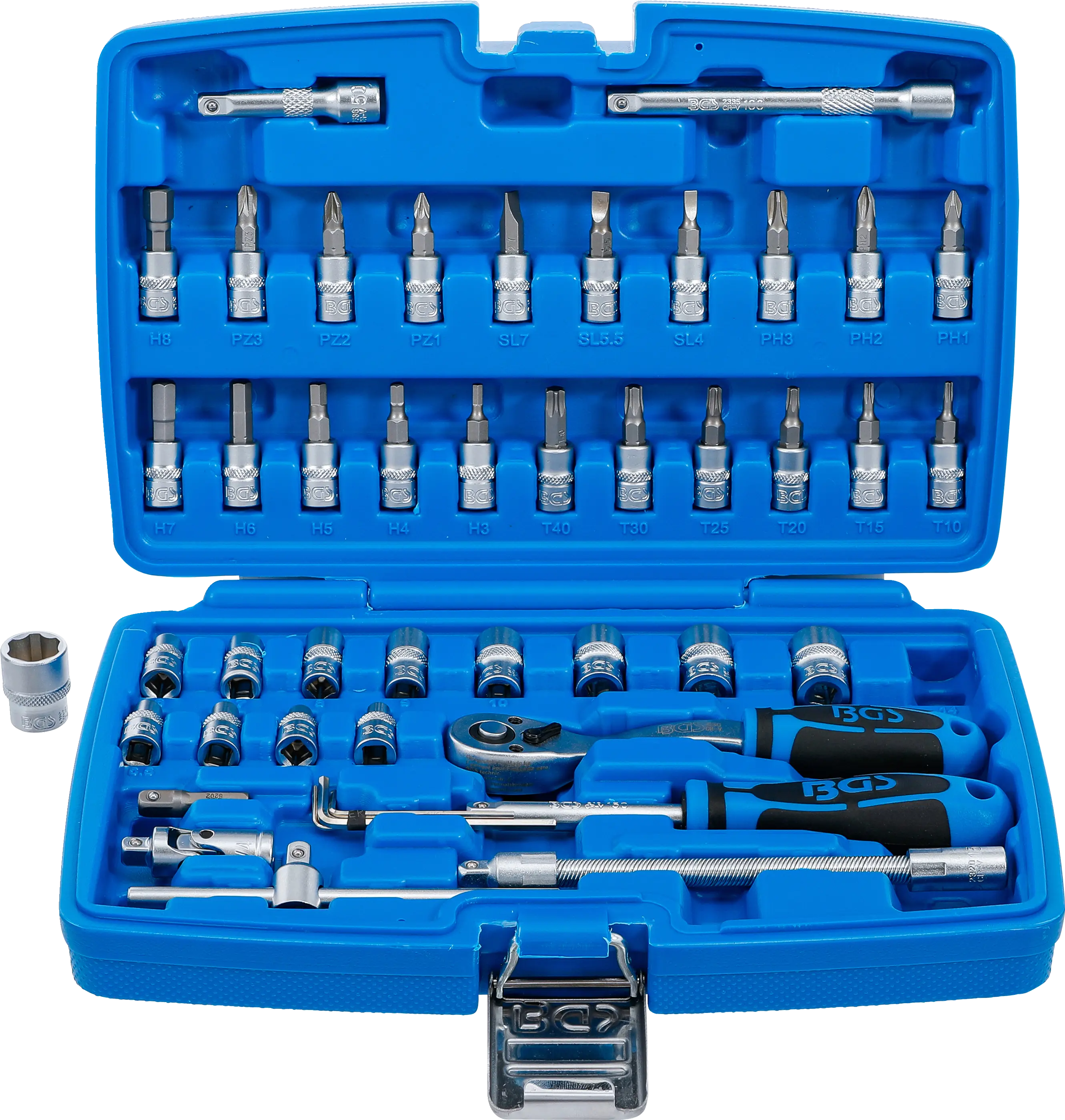 Coffret de douilles | 6,3 mm (1/4") | 46 pièces