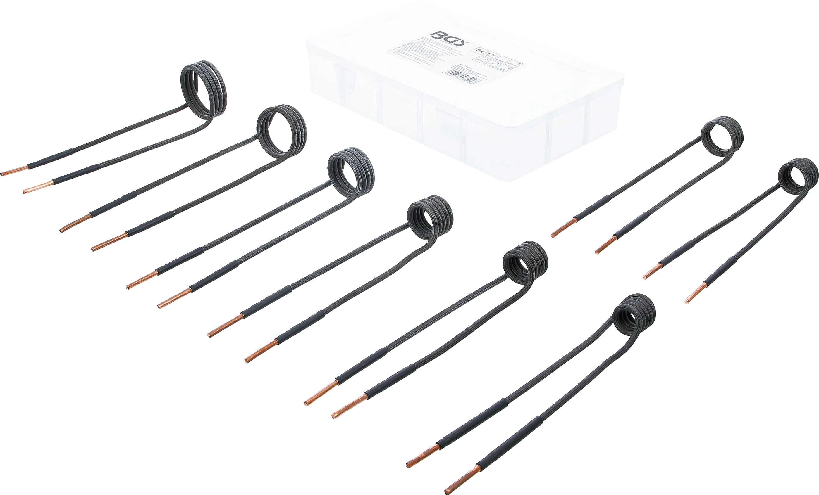 Jeu de bobines d’induction pour appareil de chauffage à induction | coudées, 90° | pour art. 2169, 3390, 3391 | 8 pièces