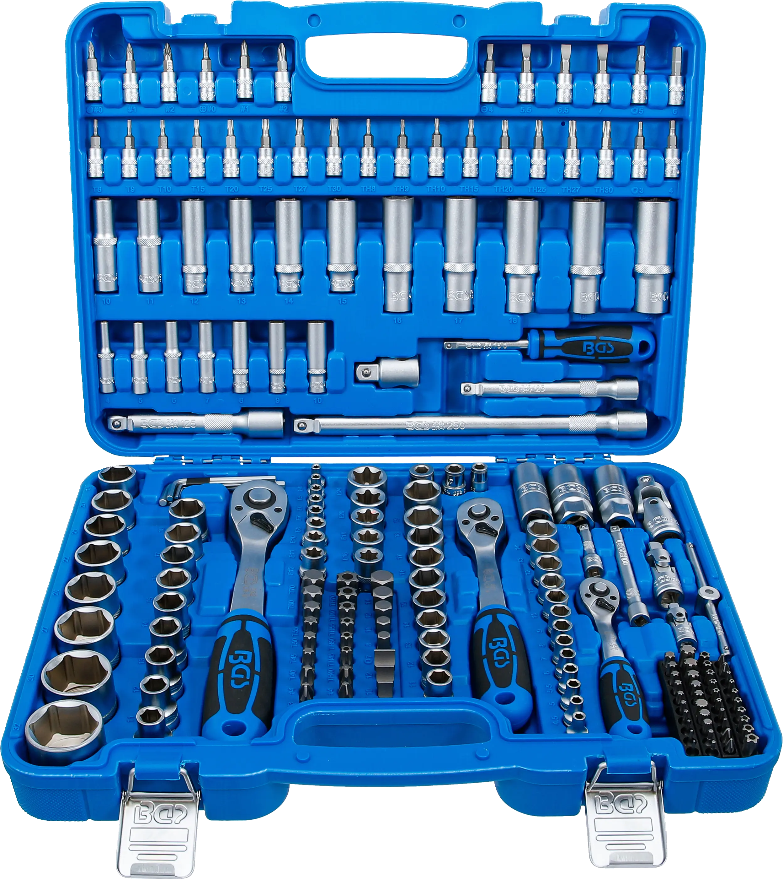 Jeu de douilles à six pans | 6,3 mm (1/4") / 10 mm (3/8") / 12,5 mm (1/2") | 192 pièces