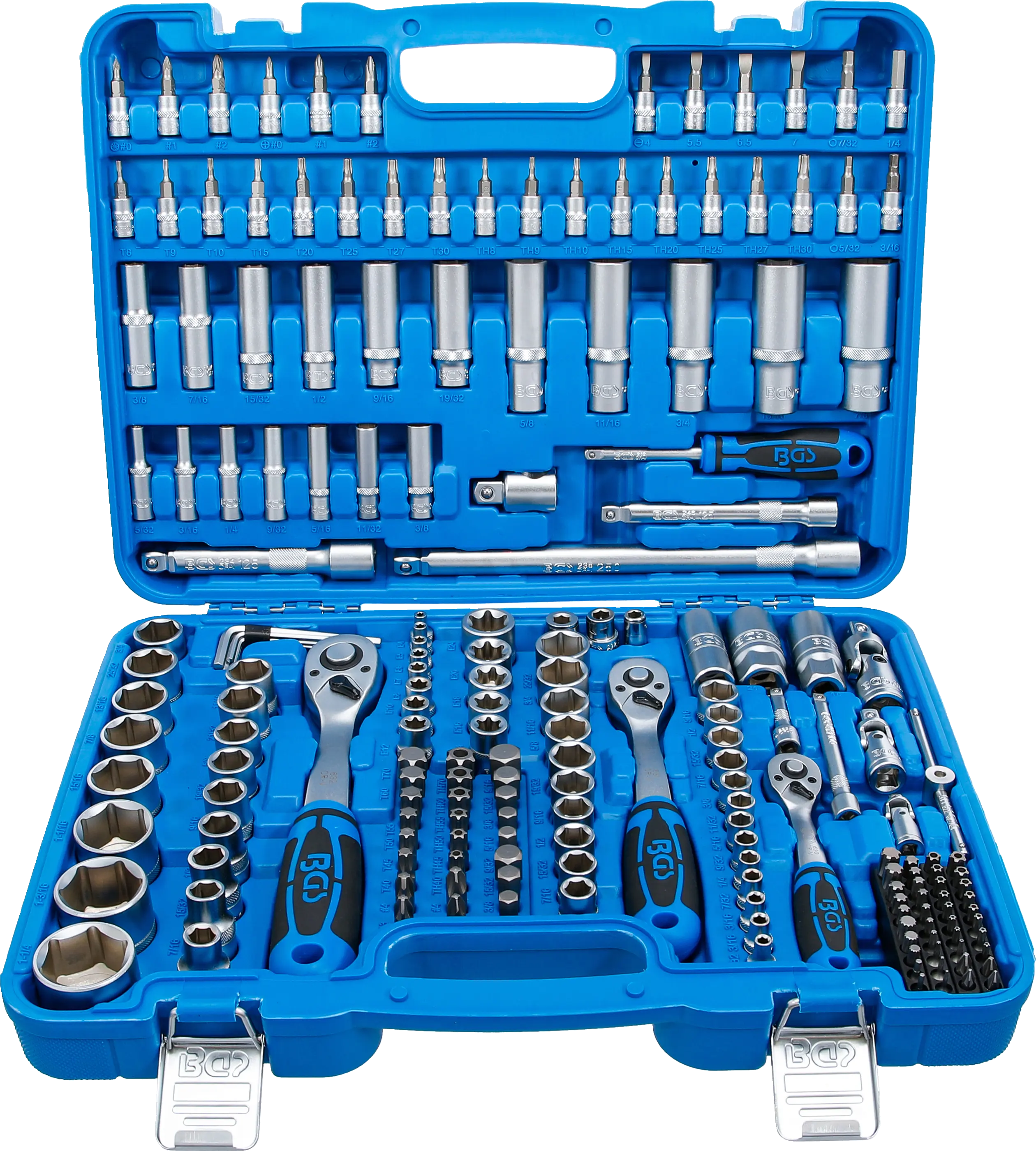 Jeu de douilles à six pans | 6,3 mm (1/4") / 10 mm (3/8") / 12,5 mm (1/2") | en pouce | 192 pièces