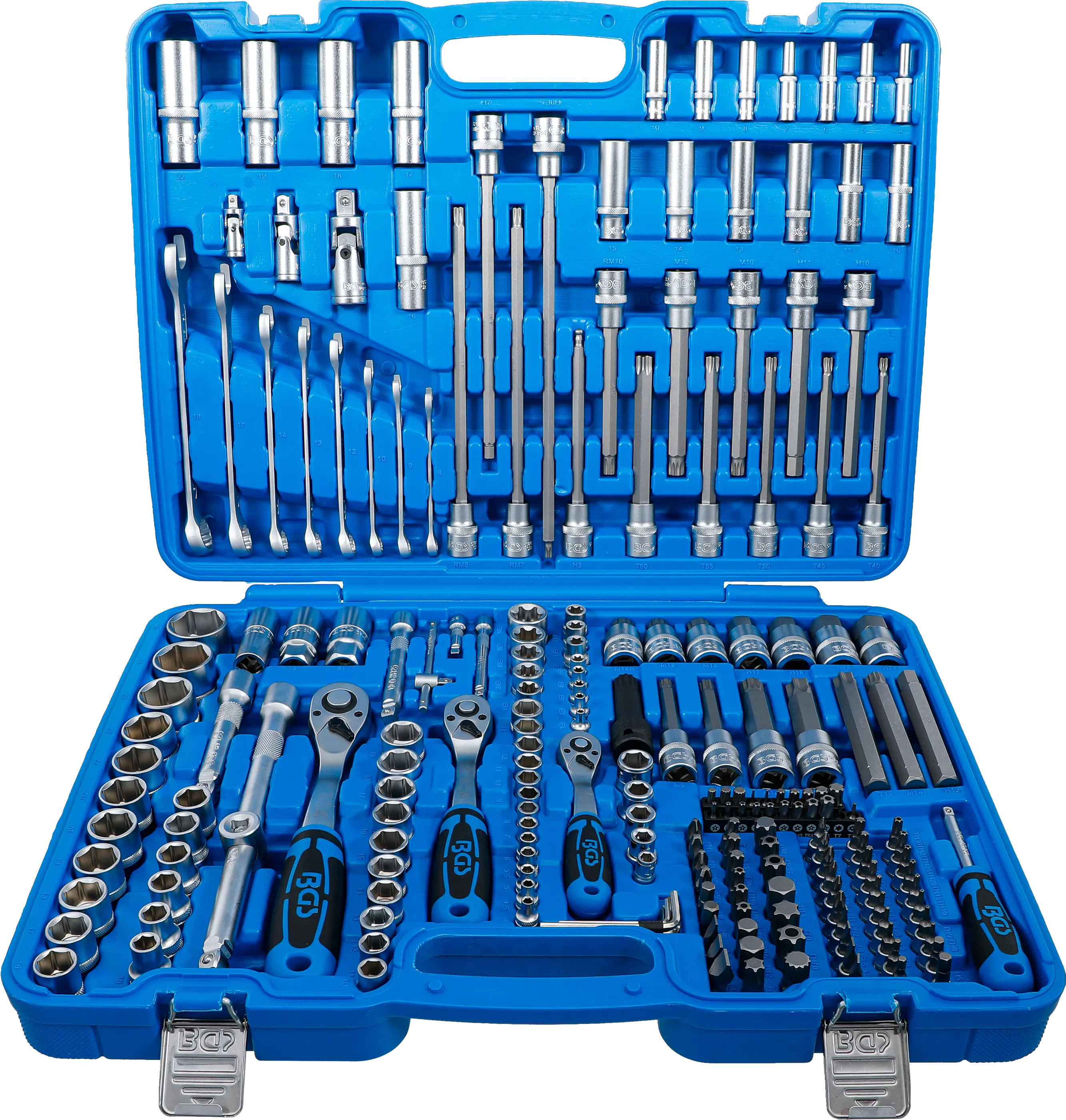 Jeu de douilles à six pans | 6,3 mm (1/4") / 10 mm (3/8") / 12,5 mm (1/2") | 214 pièces