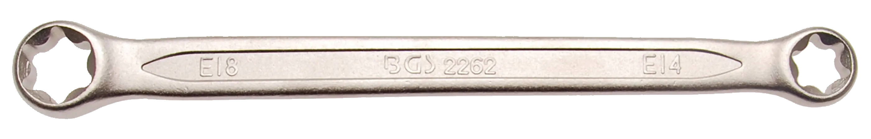 Clé polygonales double embouts avec têtes polygonales profil E | E14 x E18