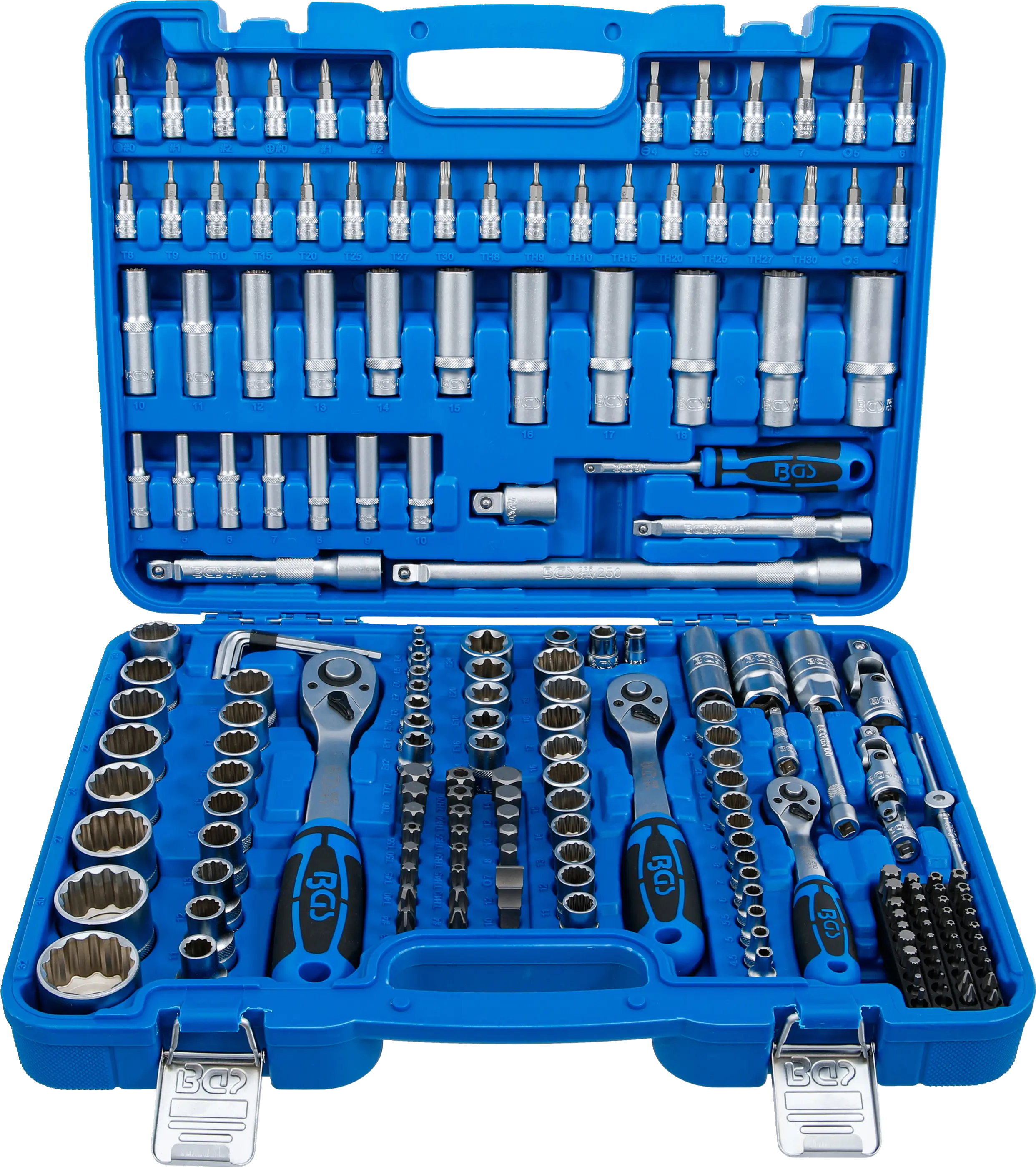 Coffret de Douilles douze pans | 6,3 mm (1/4") / 10 mm (3/8") / 12,5 mm (1/2") | 192 pièces