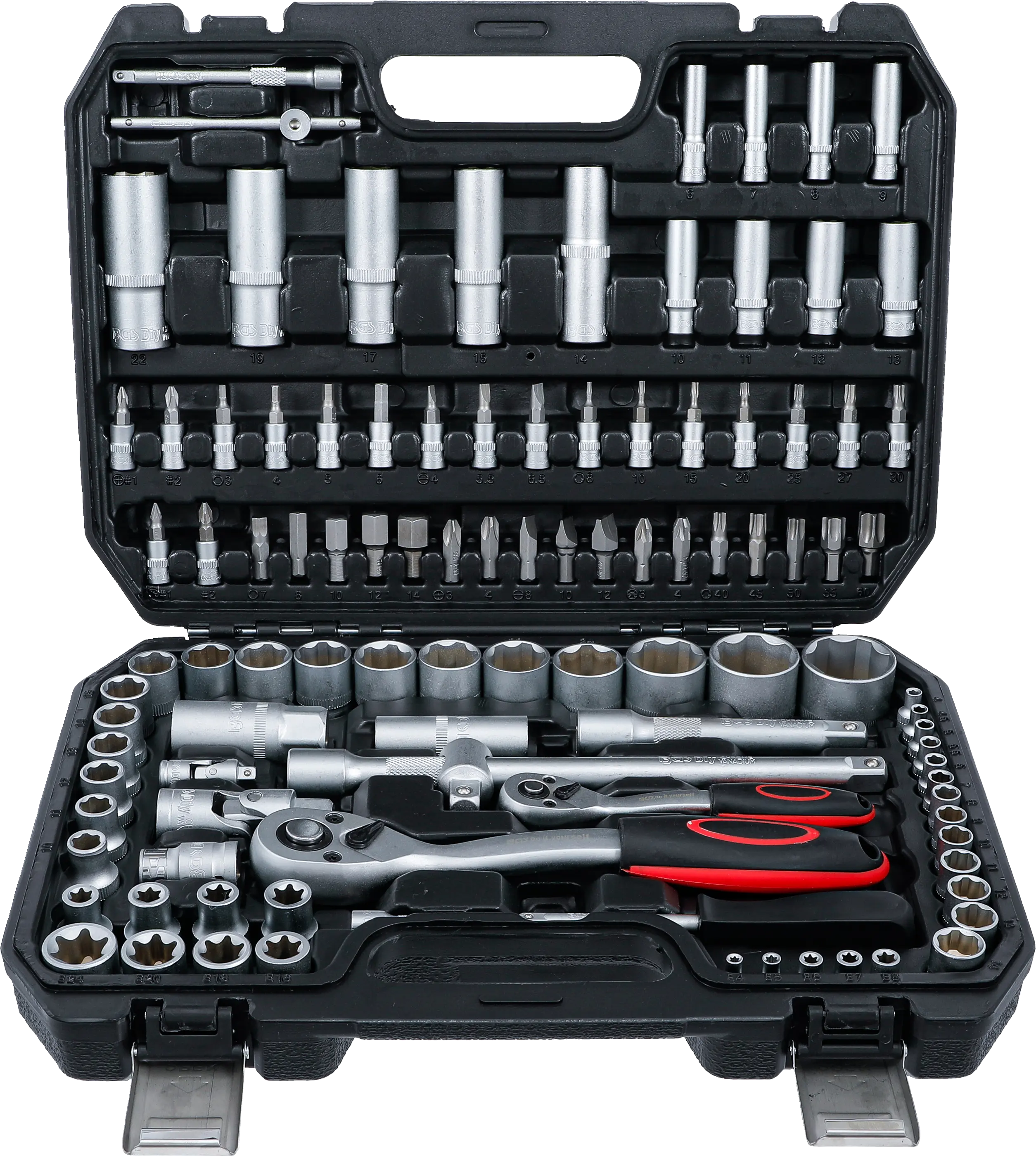 Coffret de douilles | 6,3 mm (1/4") / 12,5 mm (1/2") | 108 pièces