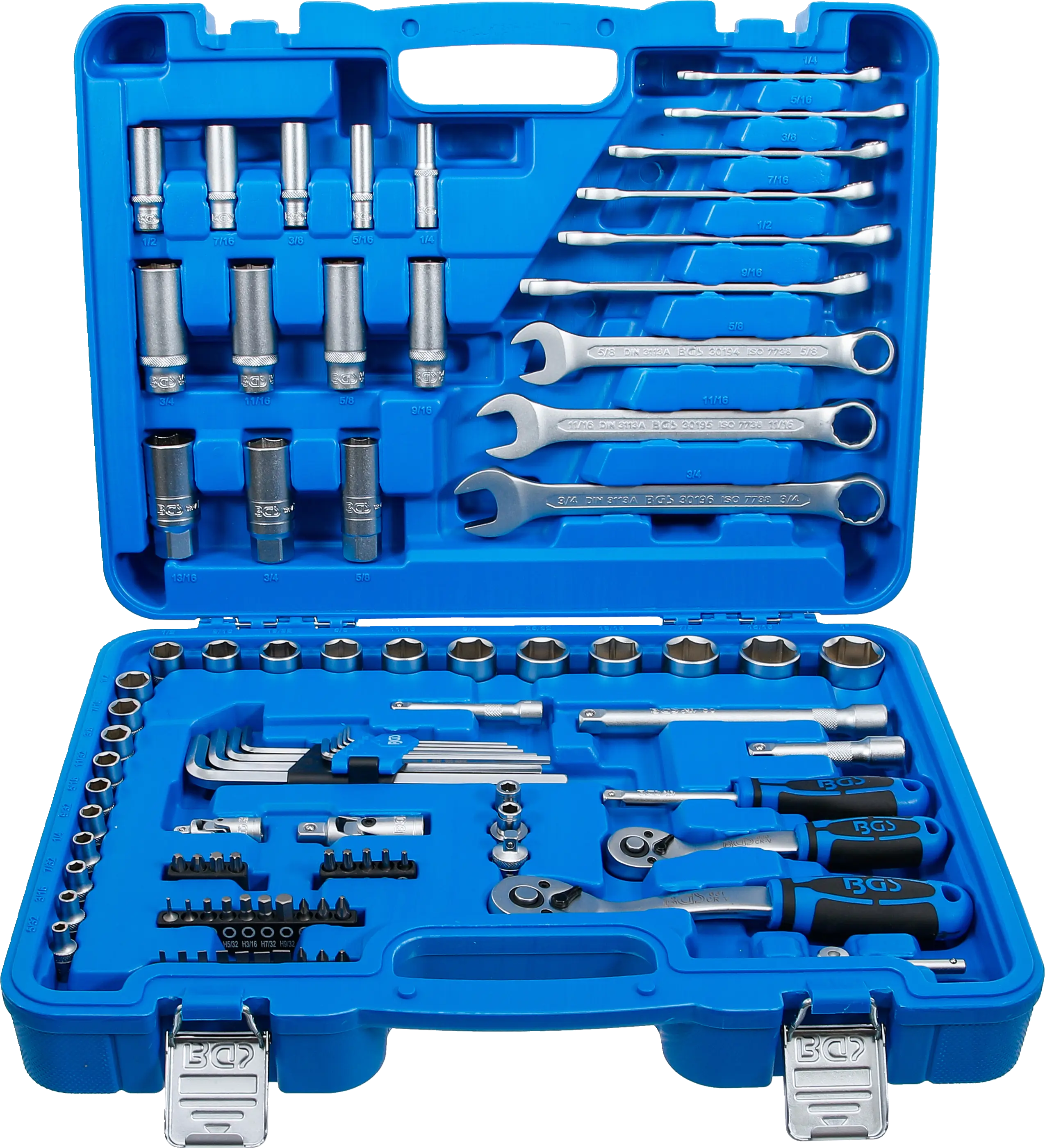 Jeu de douilles à six pans | 6,3 mm (1/4") / 10 mm (3/8") | pouces | 92 pièces