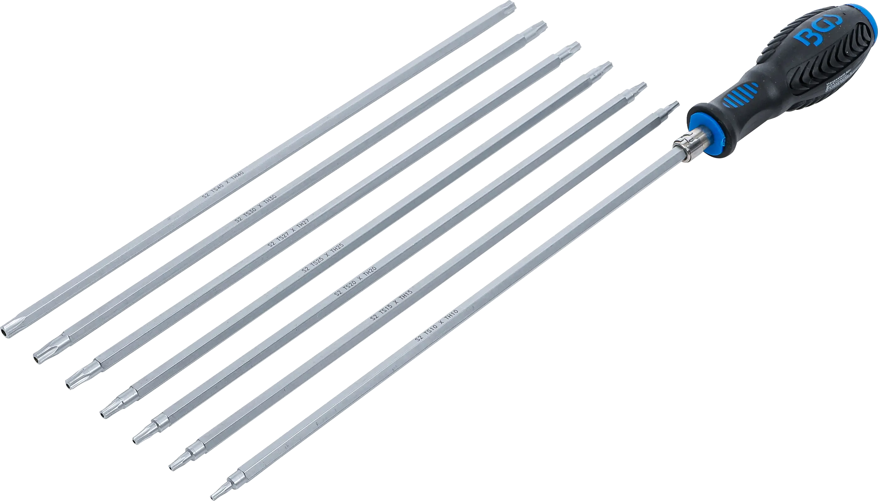 Jeu de tournevis avec lames échangeables | Profil T (pour Torx) / profil TS (pour Torx Plus) | 8 pièces