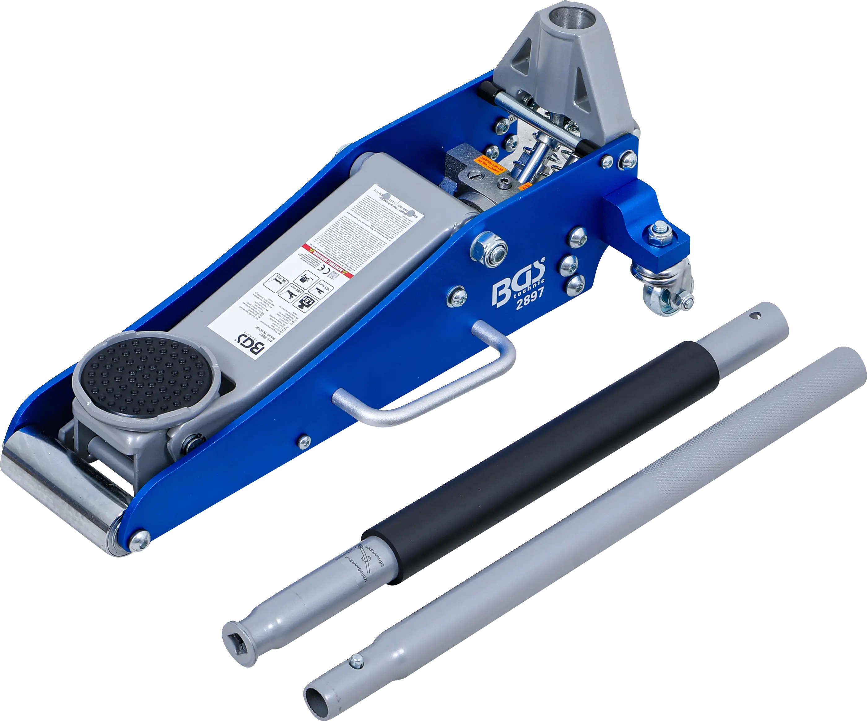 Cric rouleur | hydraulique | construction aluminium-acier | 1,5 t