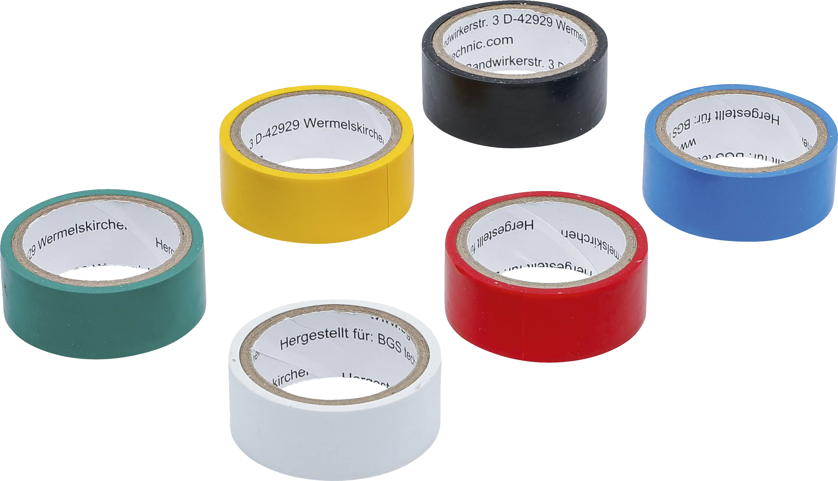 Bandes adhésives multicolore | 19 x 3,5 m | 6 pièces