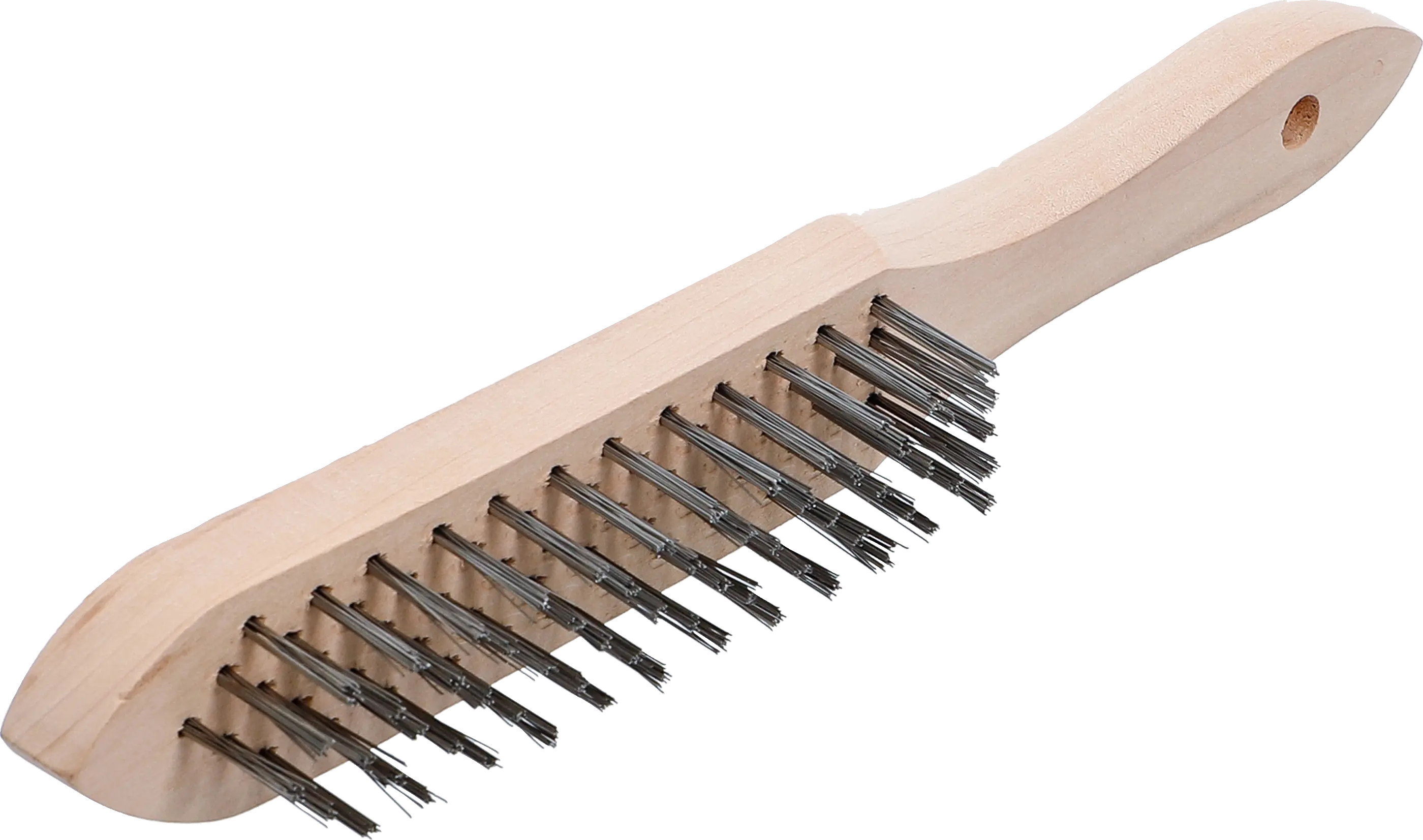 Brosse à main avec manche | fil d'acier | 5 rangées | 300 mm