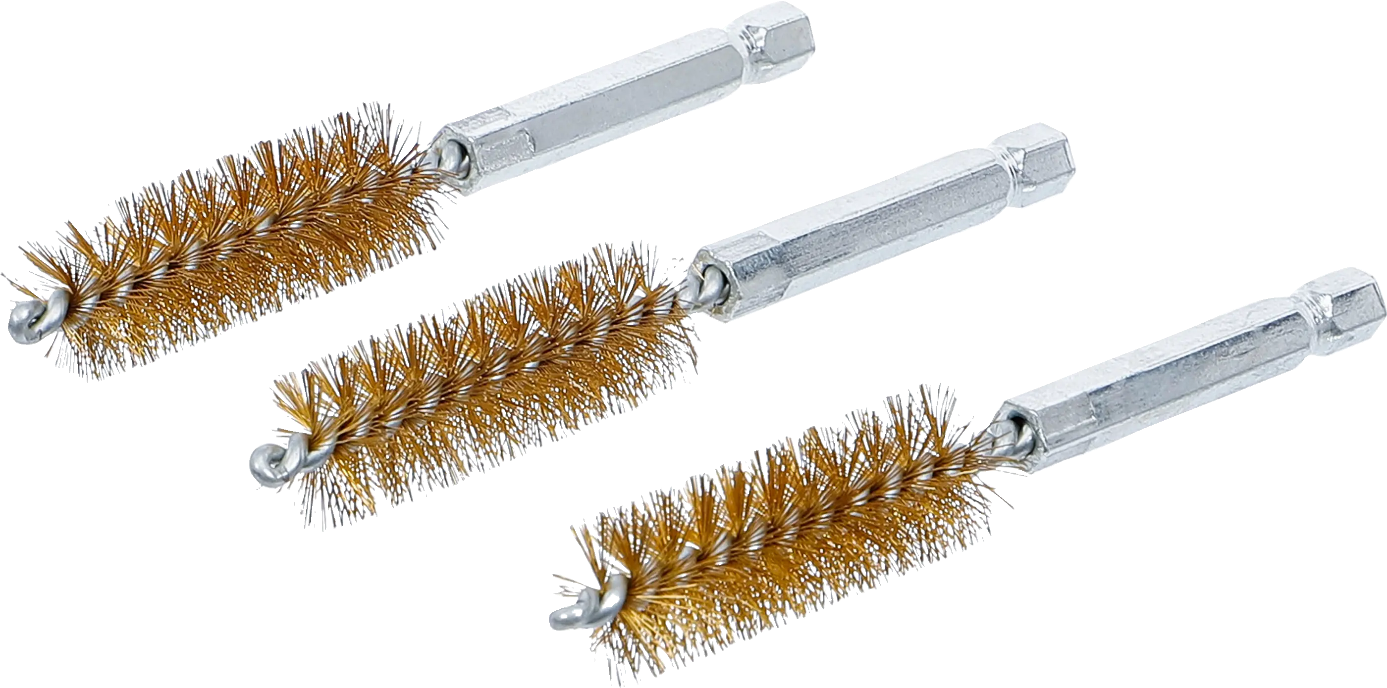 Brosse en laiton | 15 mm | 6,3 mm (1/4") | 3 pièces