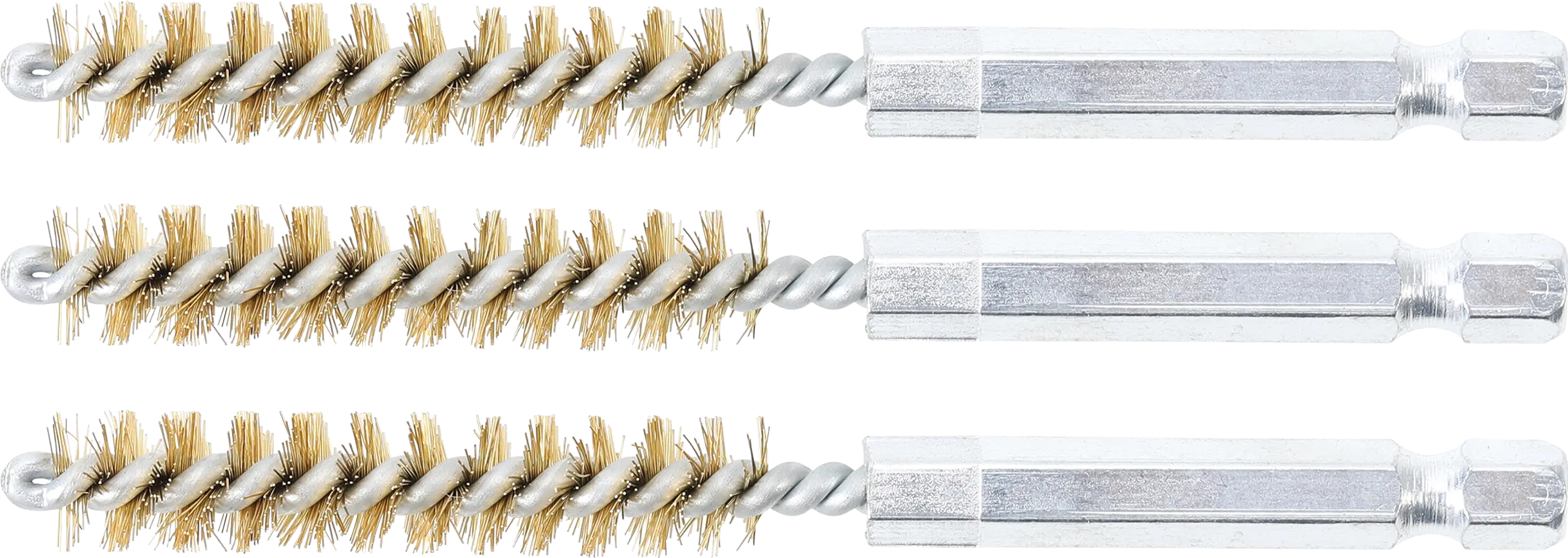 Brosse en laiton | 9 mm | 6,3 mm (1/4") | 3 pièces
