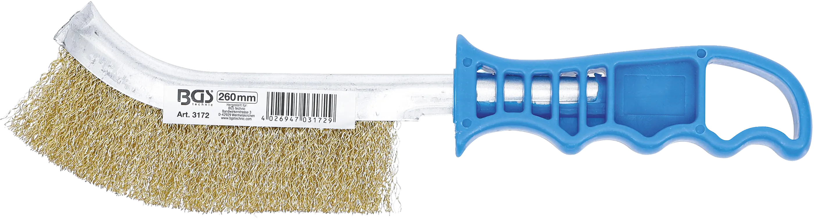 Brosse en fil d’acier | laitonnée | 260 mm