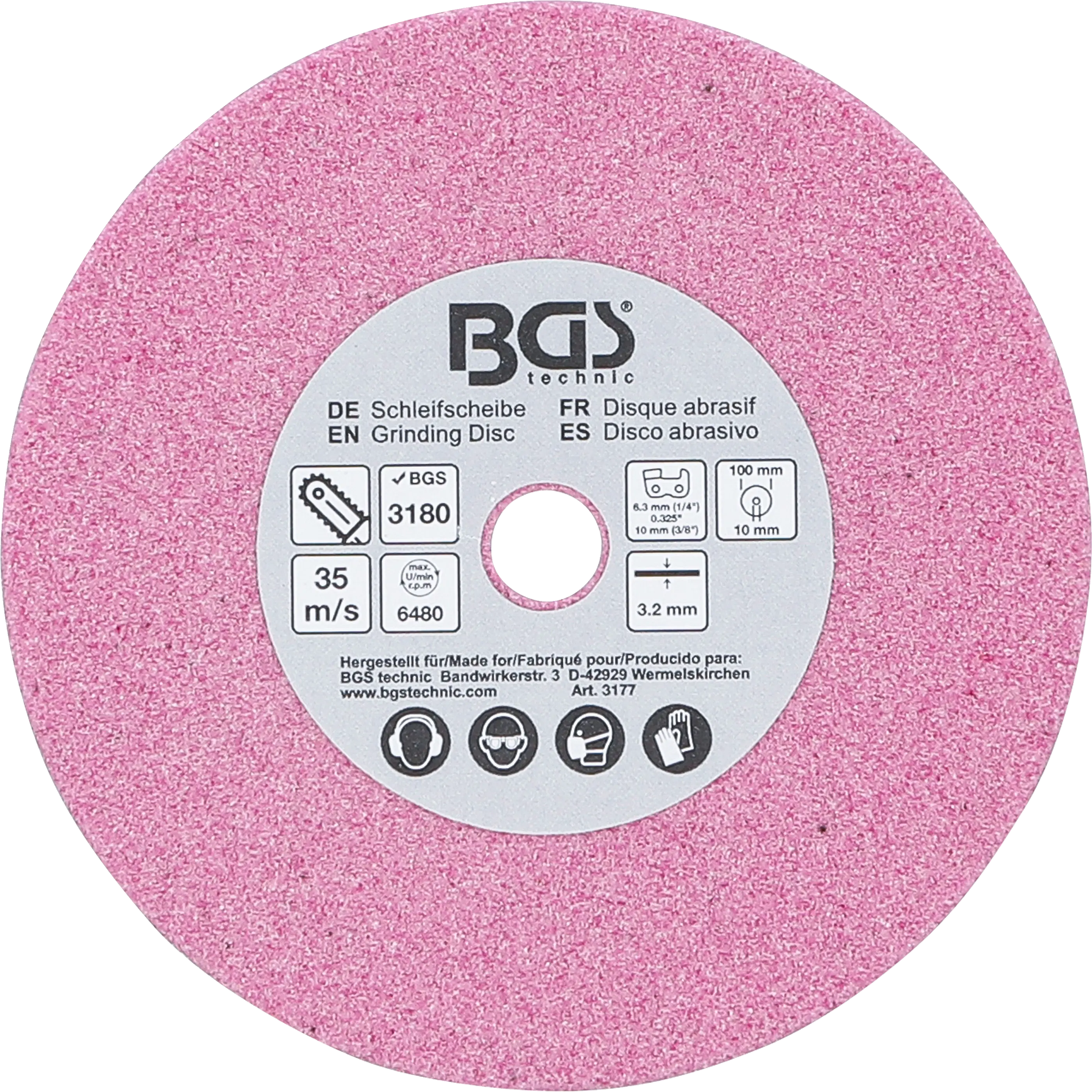 Disque abrasif | pour art. 3180 | Ø 100 x 3,2 x 10 mm