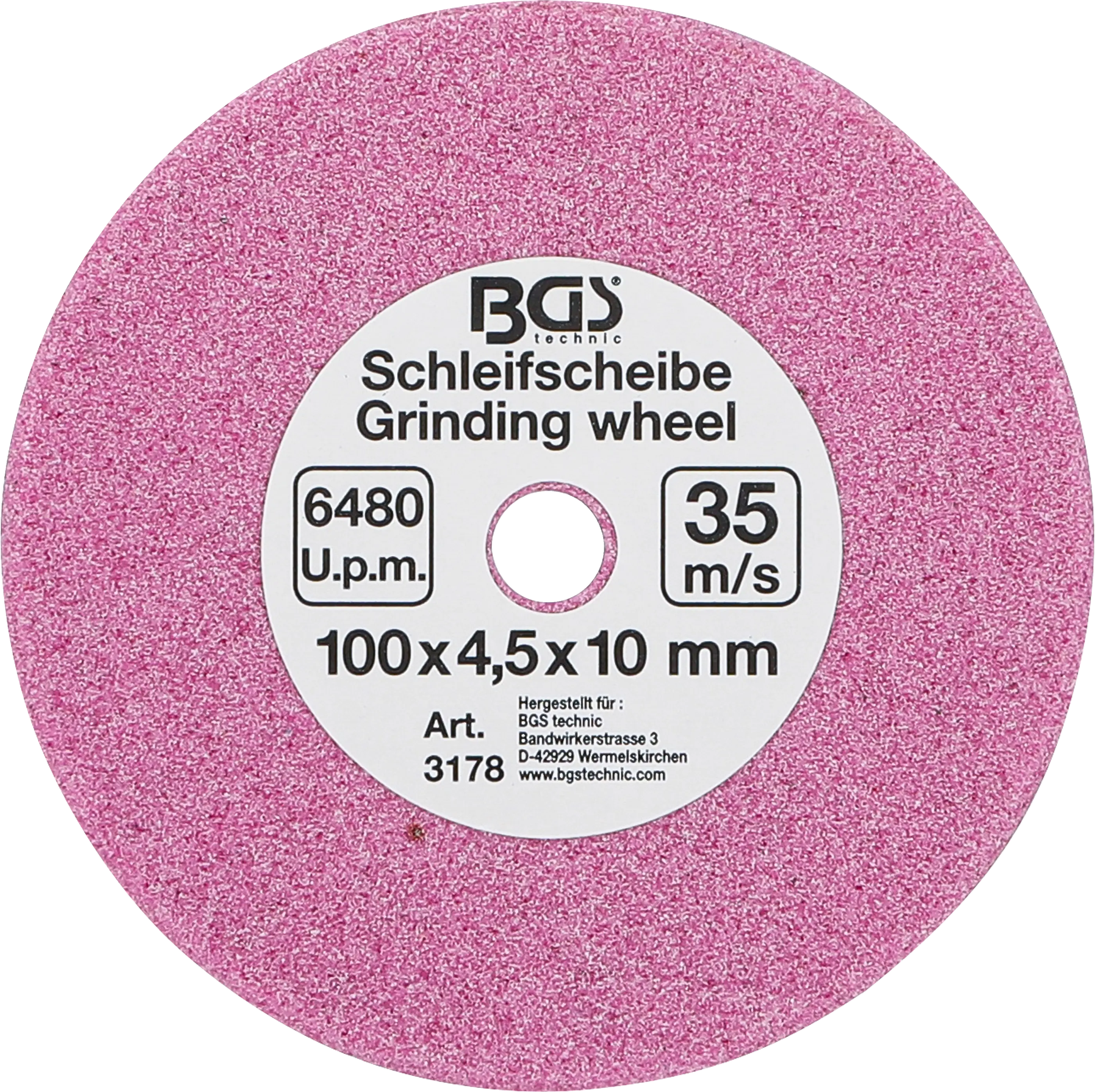Disque abrasif | pour art. 3180 | Ø 100 x 4,5 x 10 mm