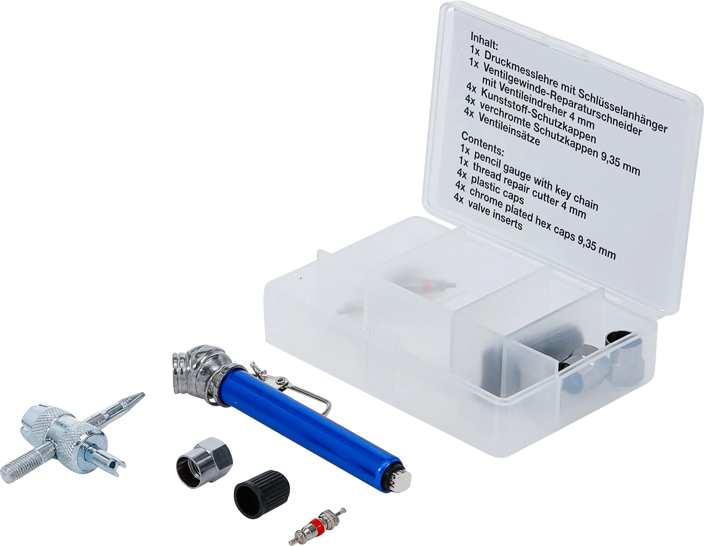 Kit de réparation pour valves de pneus | 14 pièces