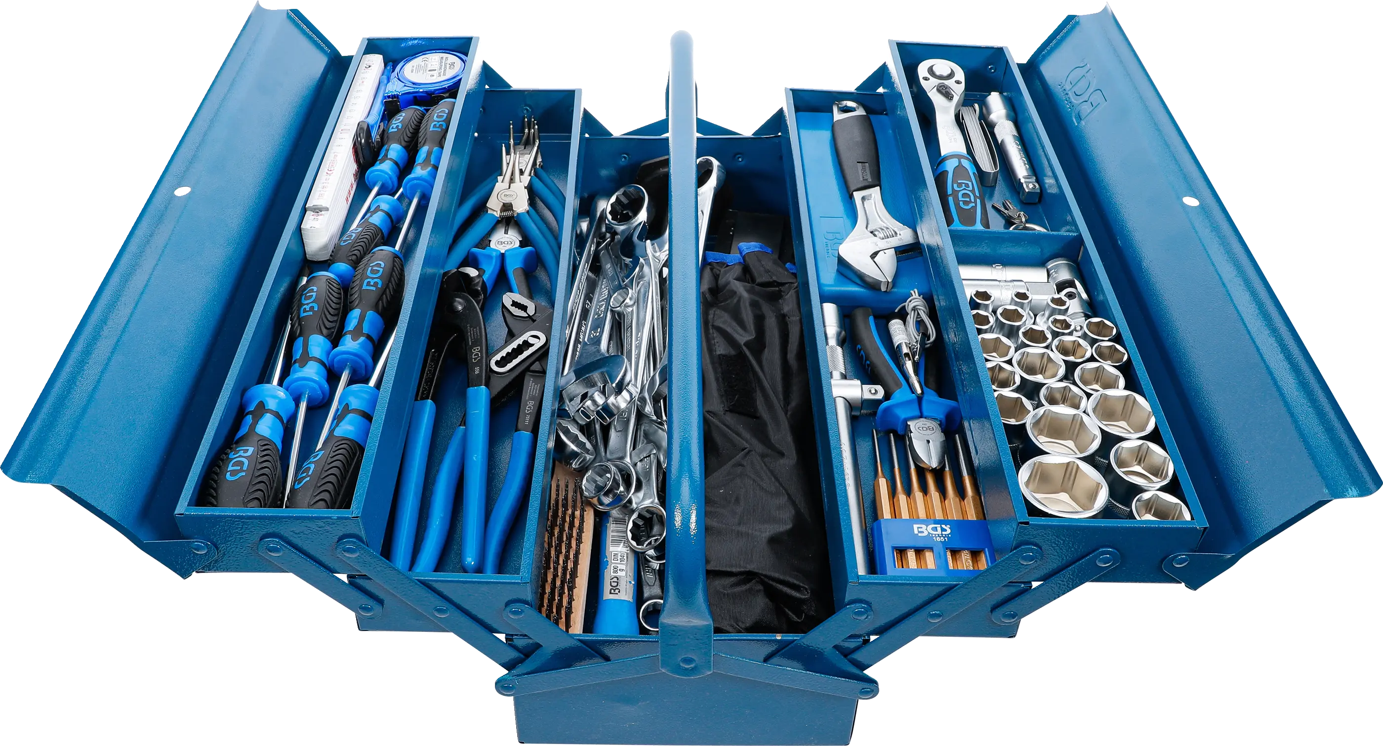 Caisse à outils métallique avec assortiment d’outils | 137 pièces