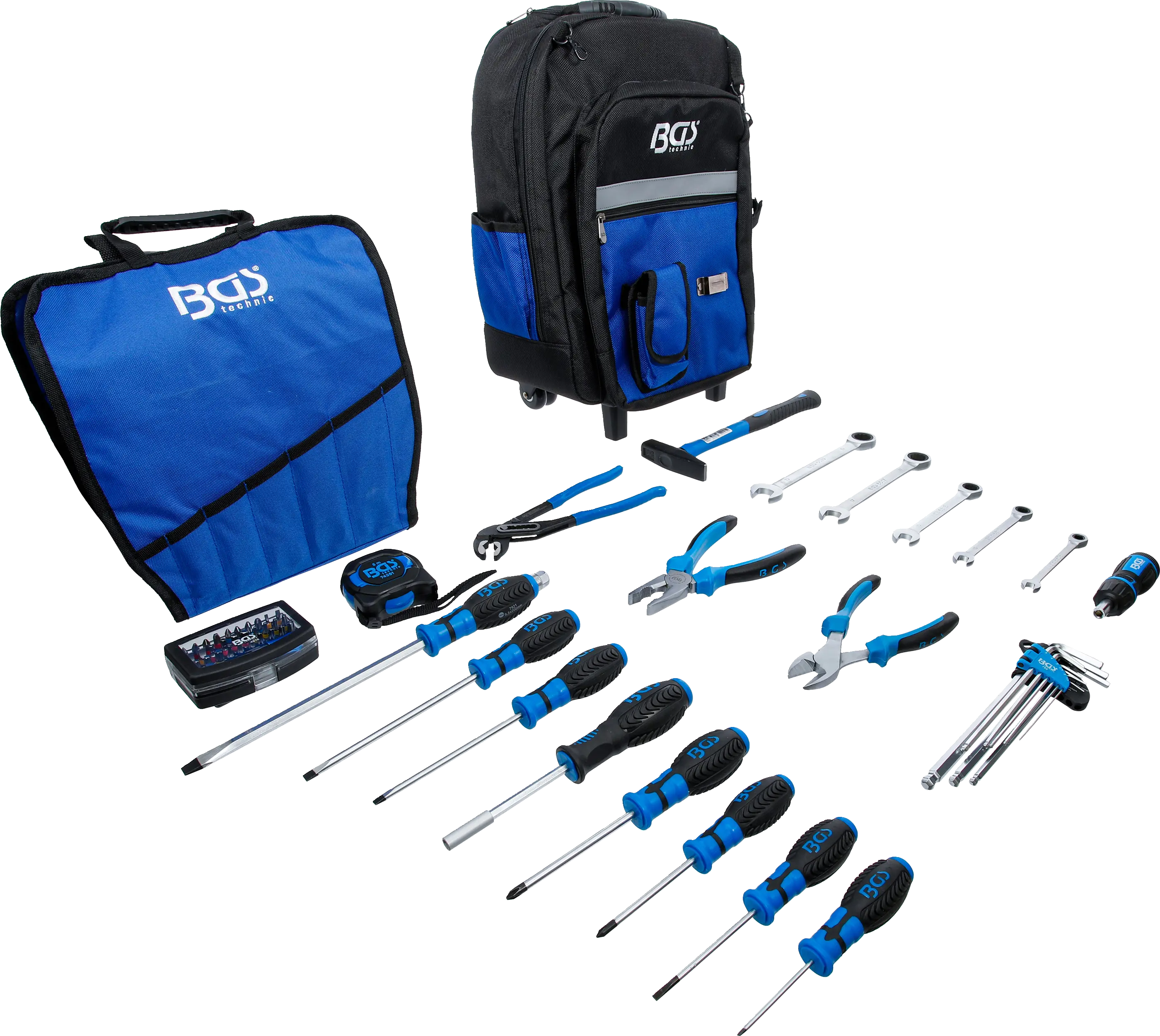 Sac à outils | avec poignée télescopique, mobile | 66 pcs.
