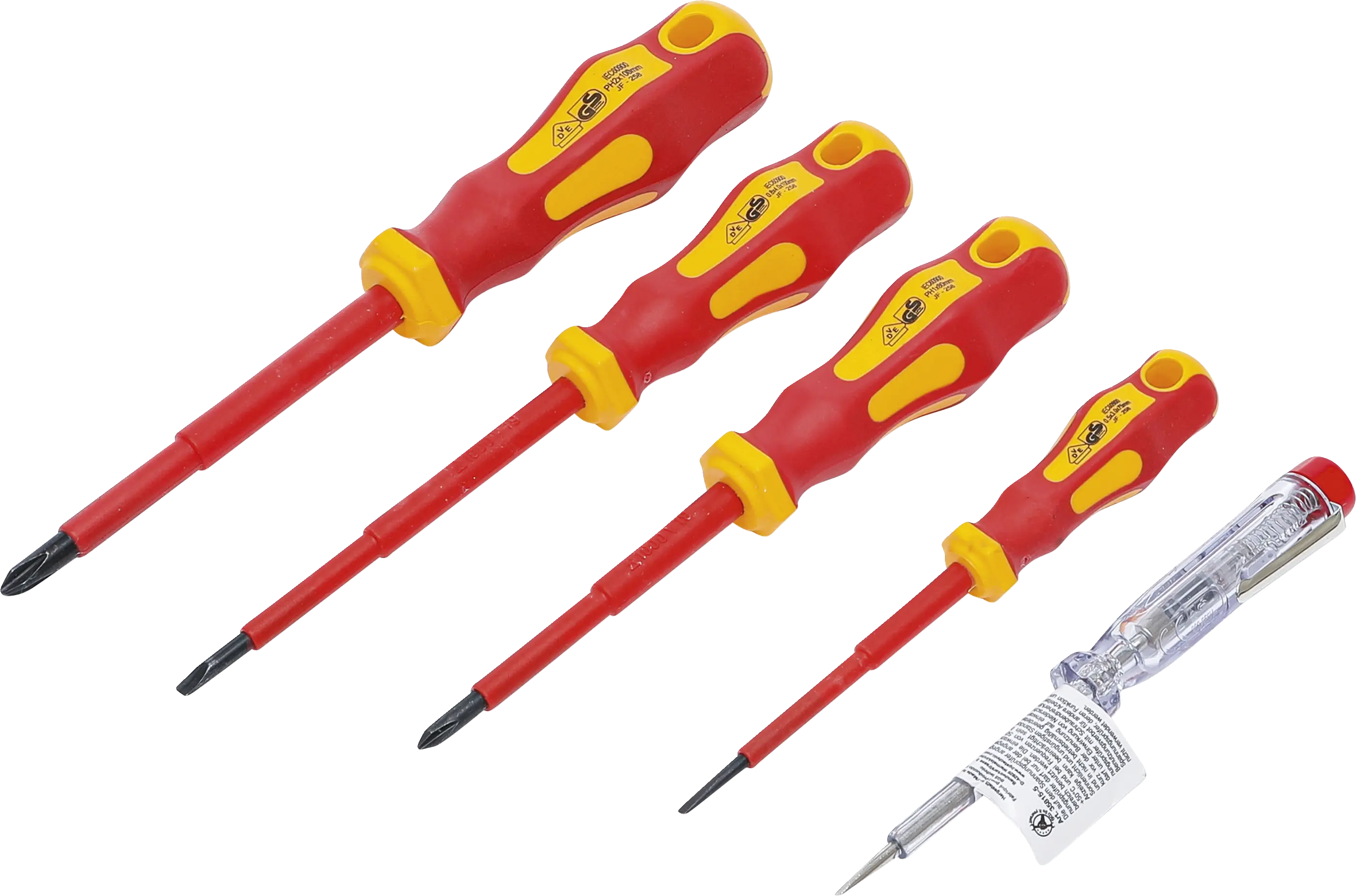 Jeu de tournevis VDE pour électricien | plats/cruciformes | 5 pièces
