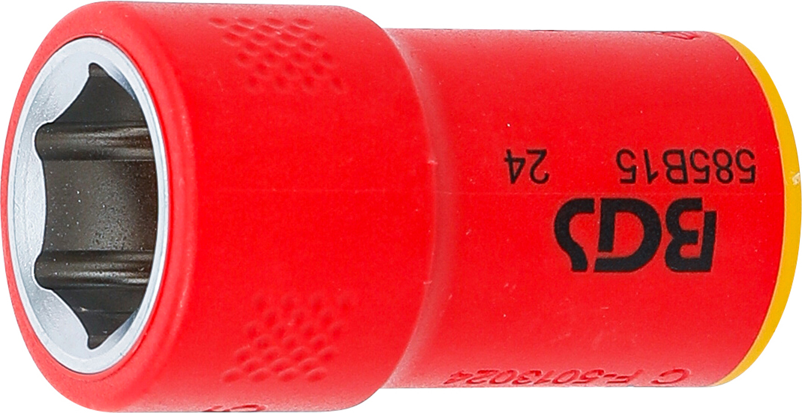 VDE-Steckschlüssel-Einsatz Sechskant | Antrieb Innenvierkant 10 mm (3/8") | SW 15 mm