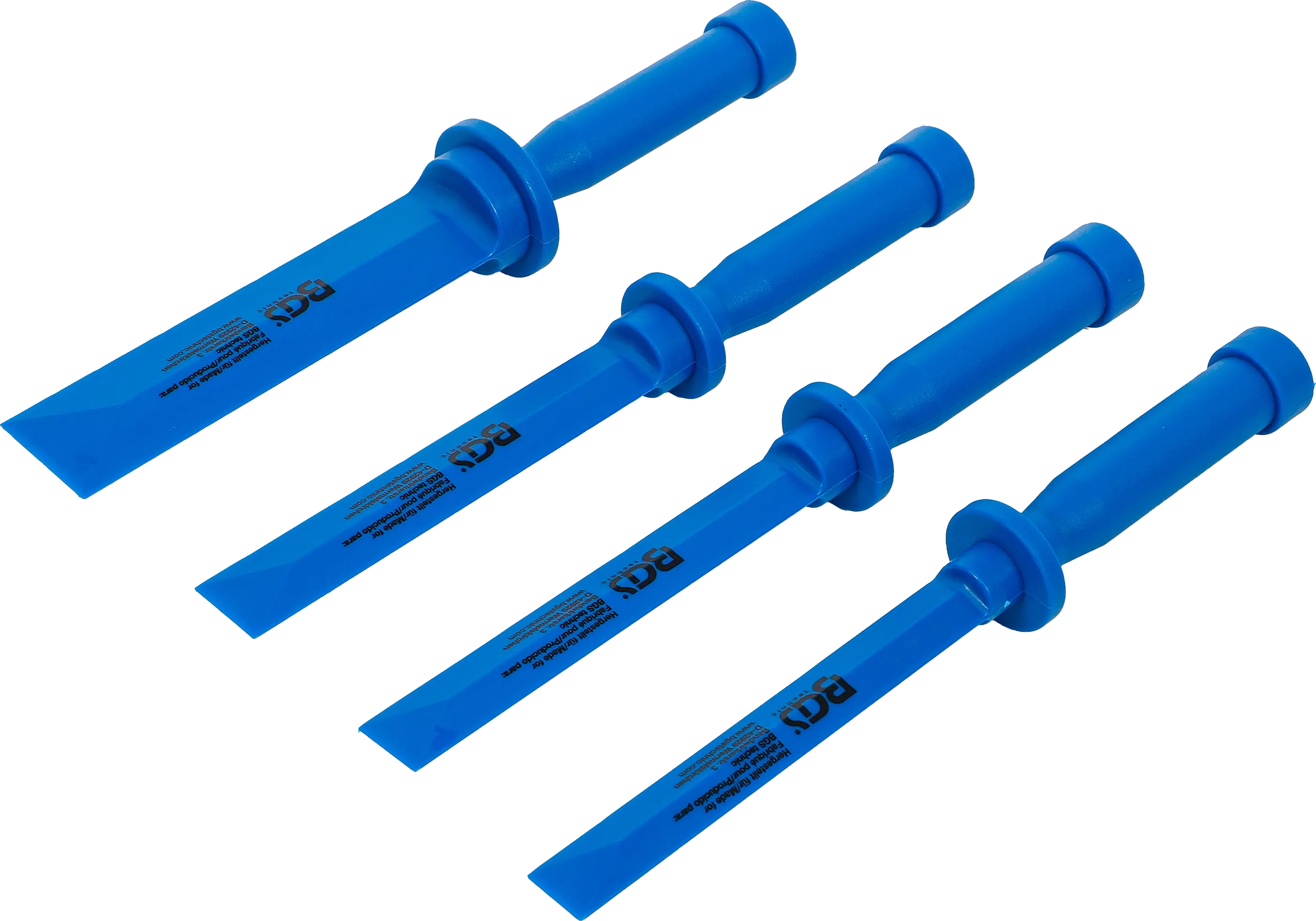 Jeu de grattoirs plastiques | largeur 19 - 22 - 25 - 38 mm | 4 pièces