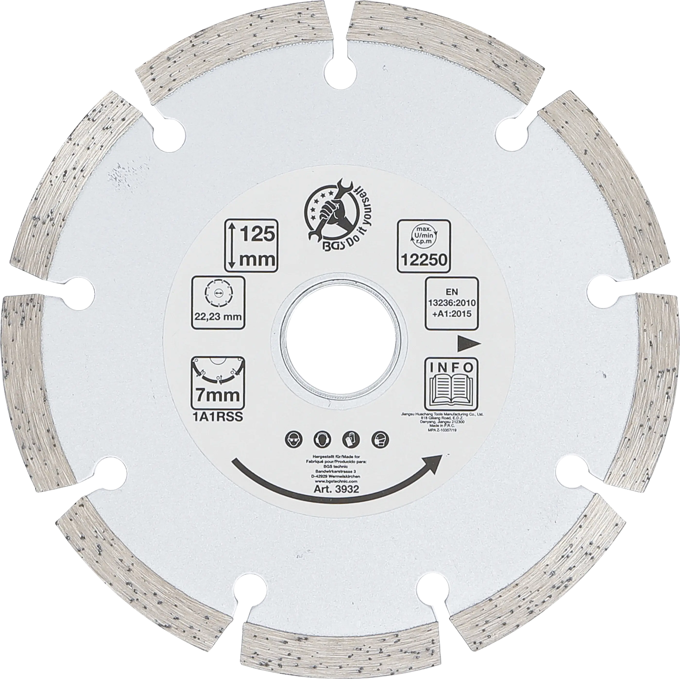 Disque de coupe en segments | Ø 125 mm