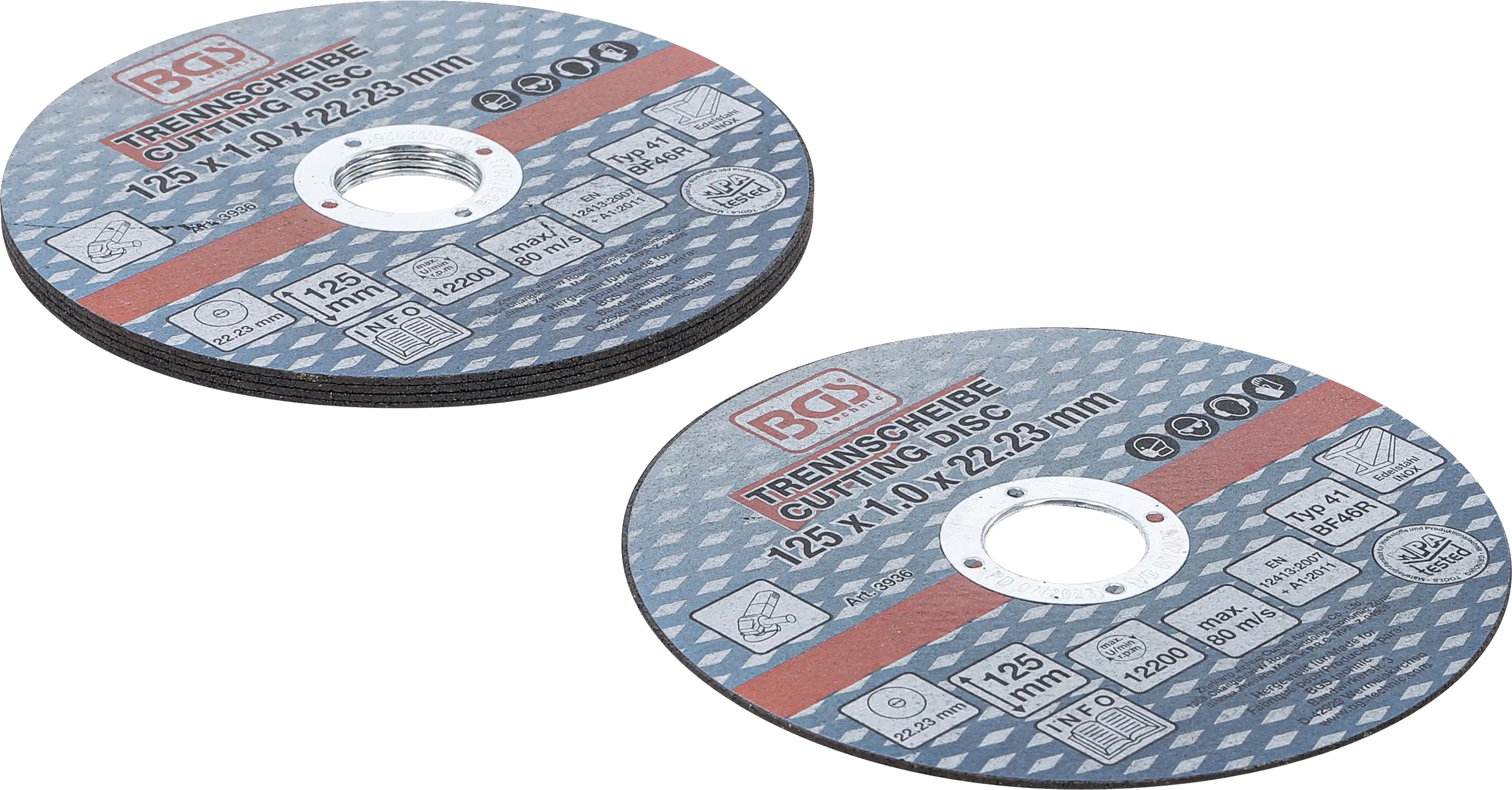 Disque à couper pour acier inoxydable | Ø 125 x 1,0 x 22,2 mm |5 pièces