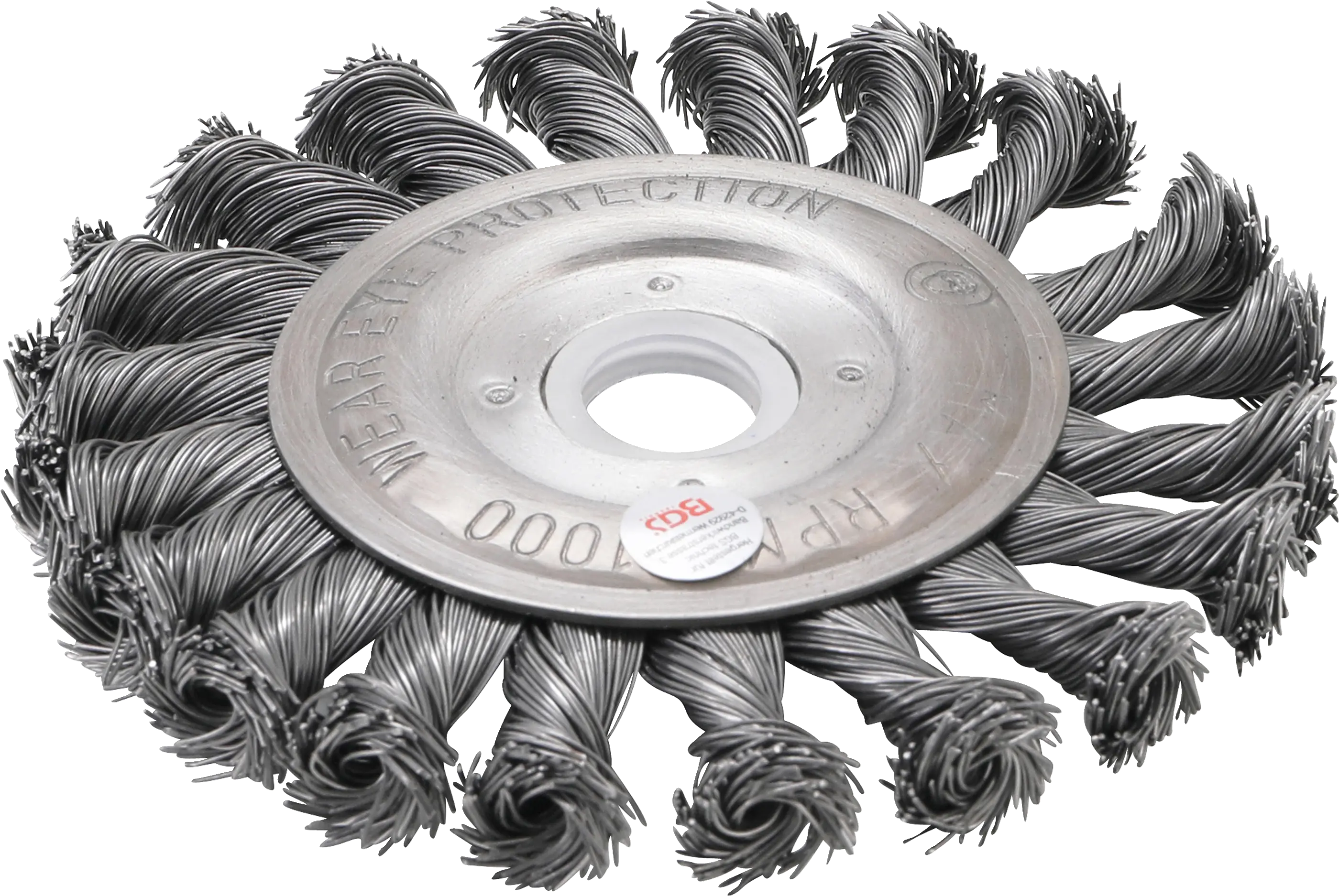 Brosse plate | brosse ronde tressée | Ø 115 mm