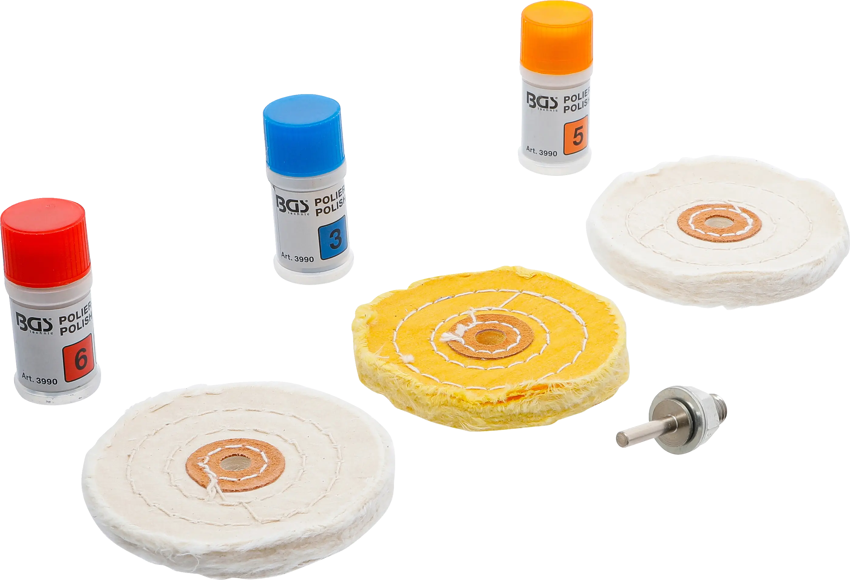 Kit de polissage pour métal doux | 7 pièces