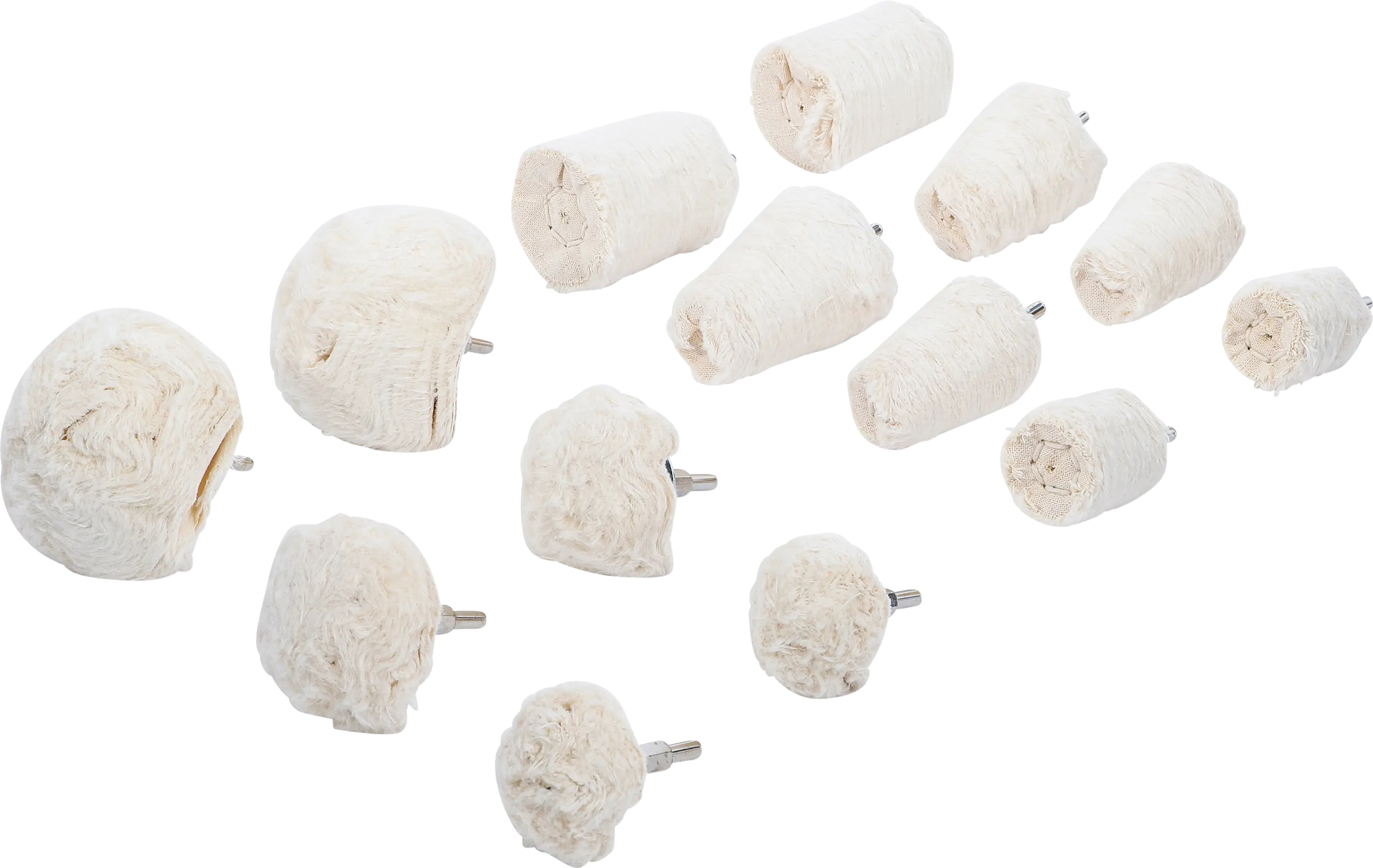 Assortiment de têtes de polissage | 6,3 mm (1/4") | 14 pièces