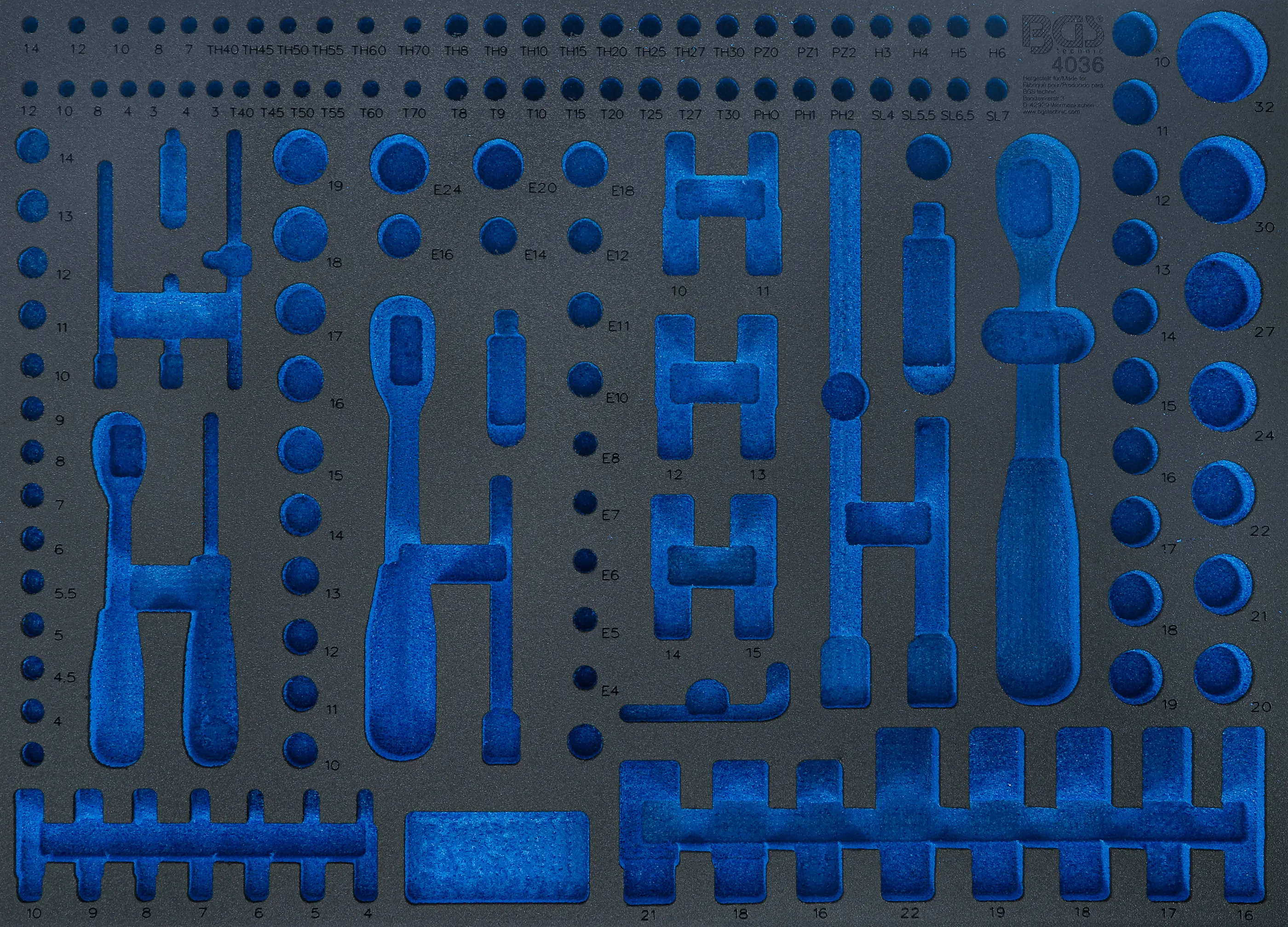 Insert de servante d'atelier 3/3 | vide | pour art. 4036